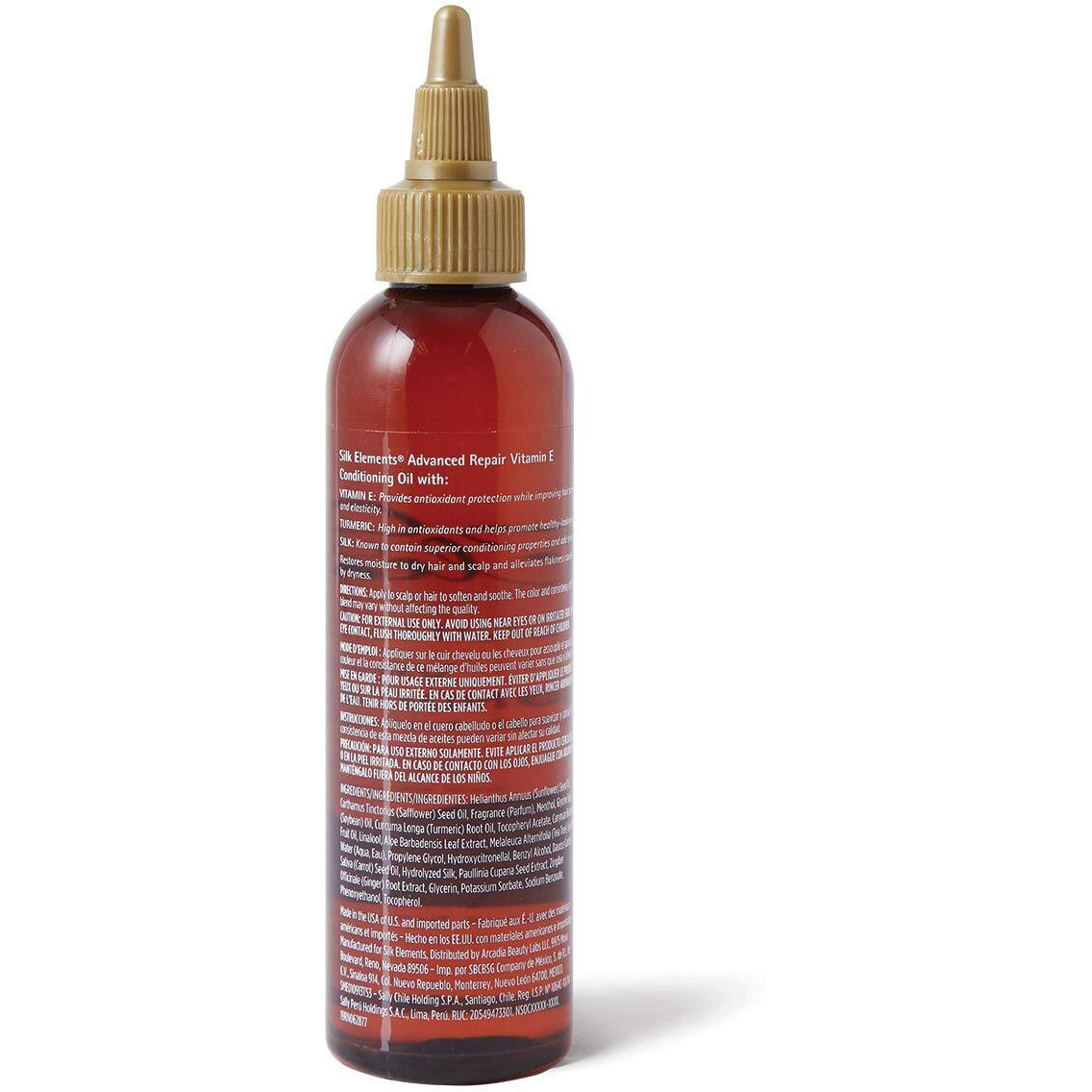Silk Elements Advanced Repair Conditioning Oil, Vitamin E, Tumeric, Silk, Moisturizing, Dry Scalp Relief