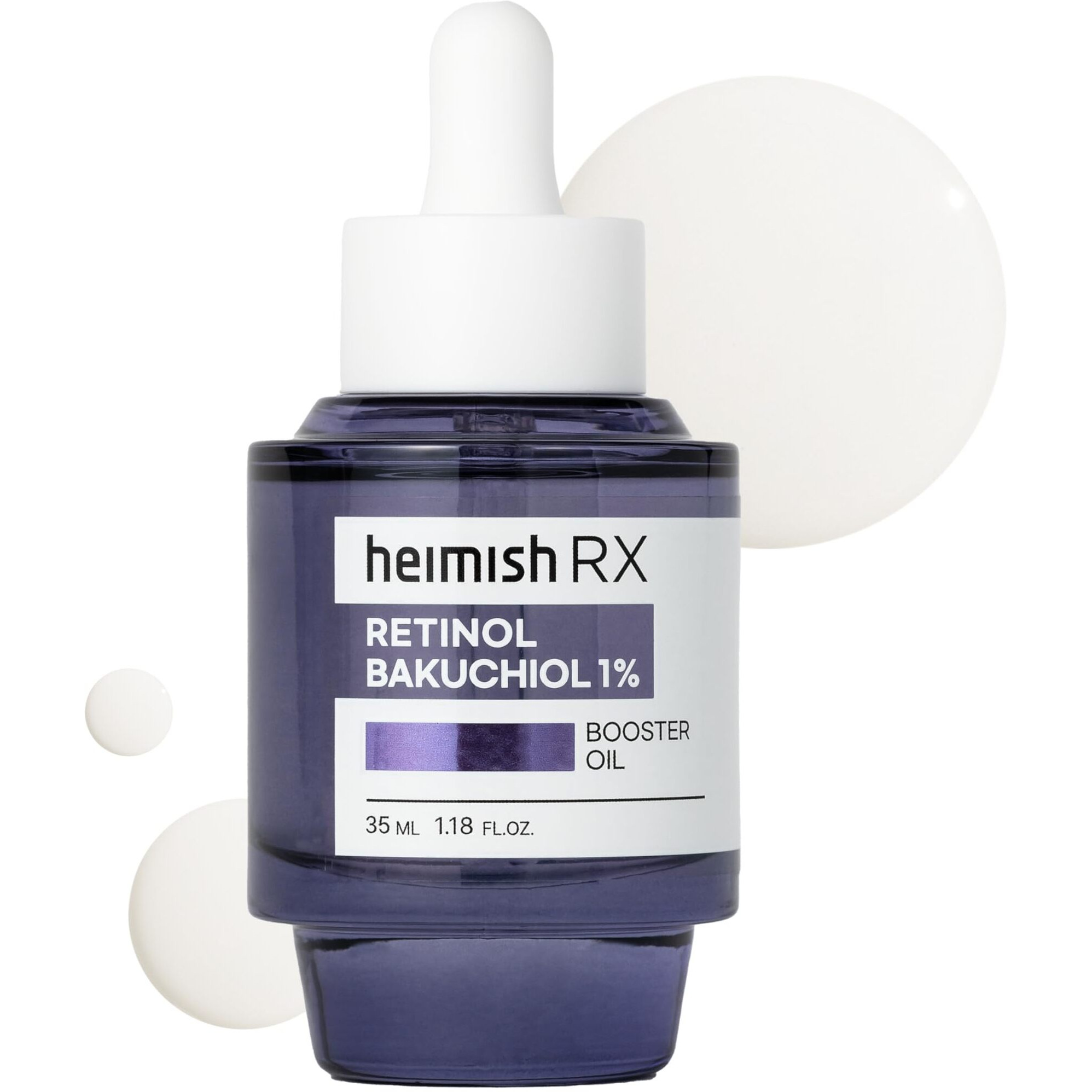 Heimish Rx Retinol Bakuchiol Booster Oil - Anti Aging Serum, Face Serum For Firming, Anti Wrinkle, Skin Elasticity, Hydrating With Retinol, Non-Greasy Formula, Korean Skincare, 35Ml (1.18 Fl. Oz)