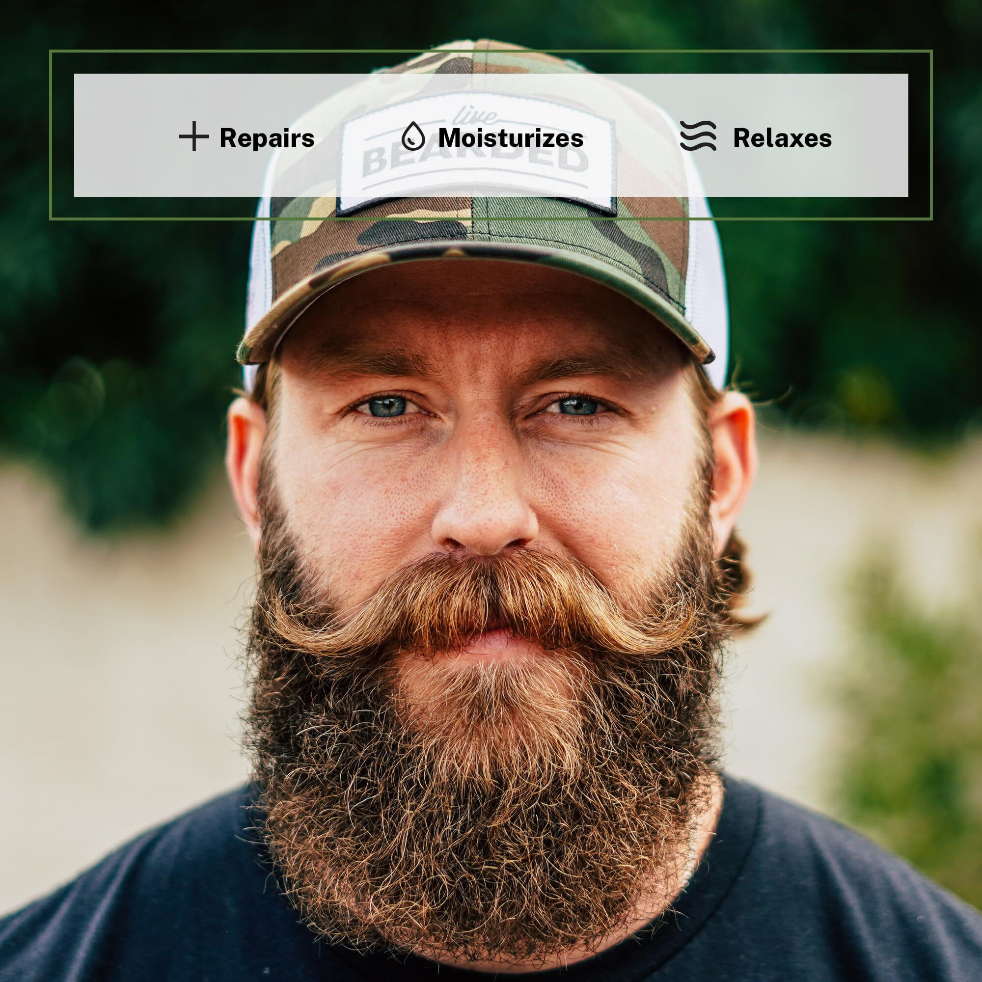 Live Bearded Beard Oil And Butter Grooming Kit - Made In The Usa - All-Natural Ingredients With Shea, Argan, Jojoba - Growth Support | Forge Scent - Hinoki Cypress, Clove, Amber