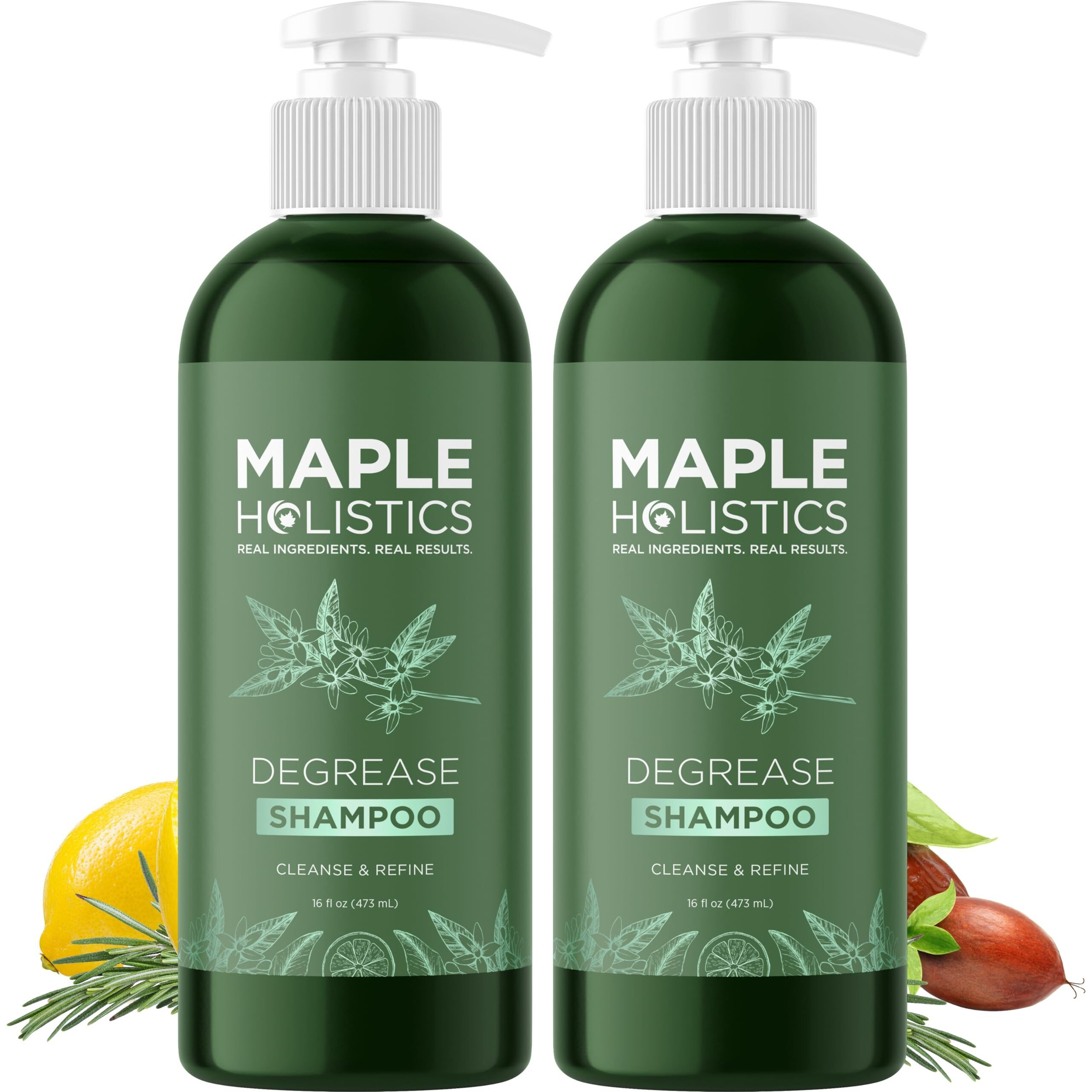 Clarifying Shampoo For Oily Hair And Scalp - Deep Cleansing Shampoo Build Up Remover With Rosemary Oil - Degrease Shampoo For Greasy Hair & Scalp - Vegan Color Safe Sulfate & Paraben Free (2 Pack)