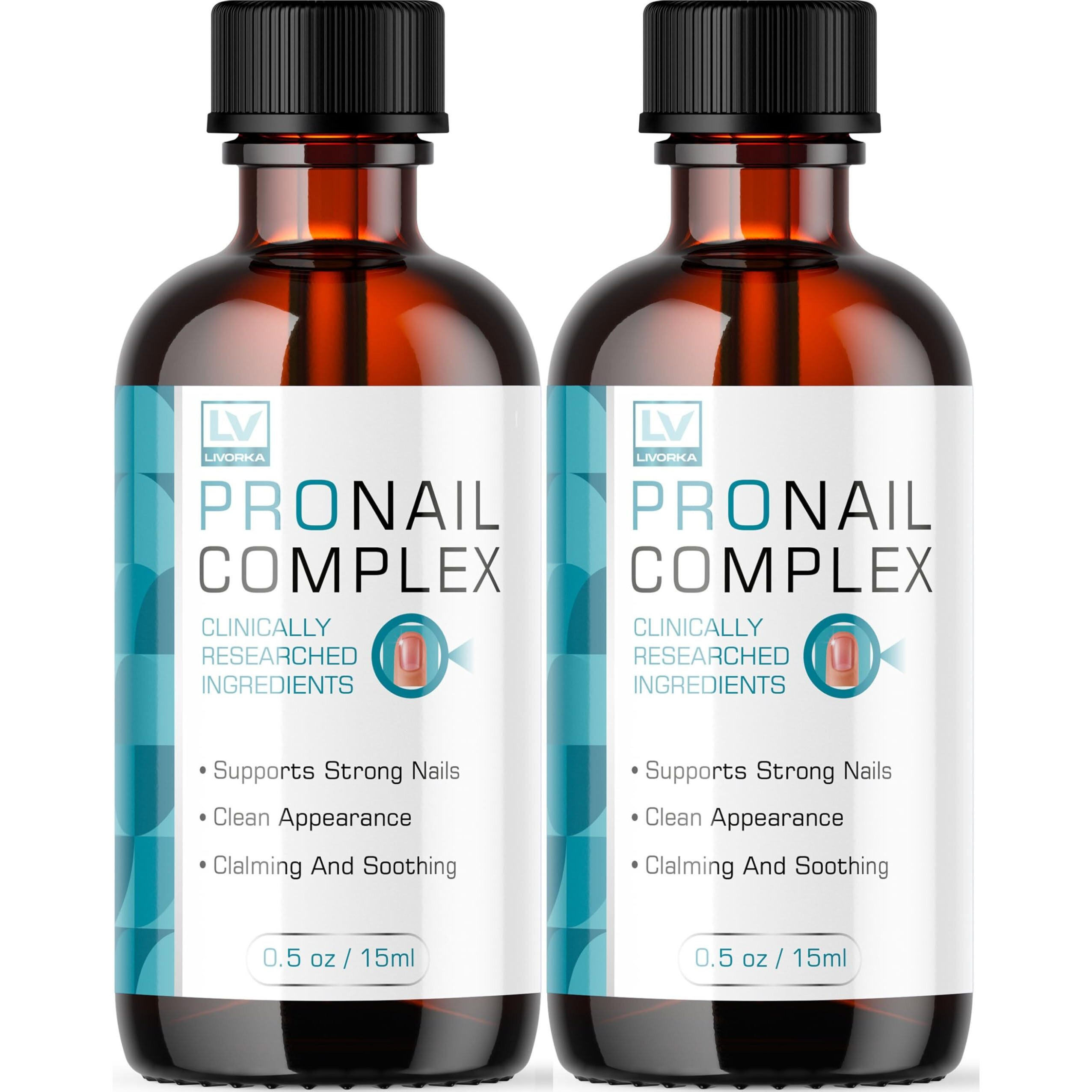 (2 Pack) Pronail Complex - Original Formula Toenail Treatment Pronail Complex Liquid Drops Premium Formula Extra Strength, Pro Nail Complex Oil Liquid Drop All Natural Support, 2 Bottles For 2 Months