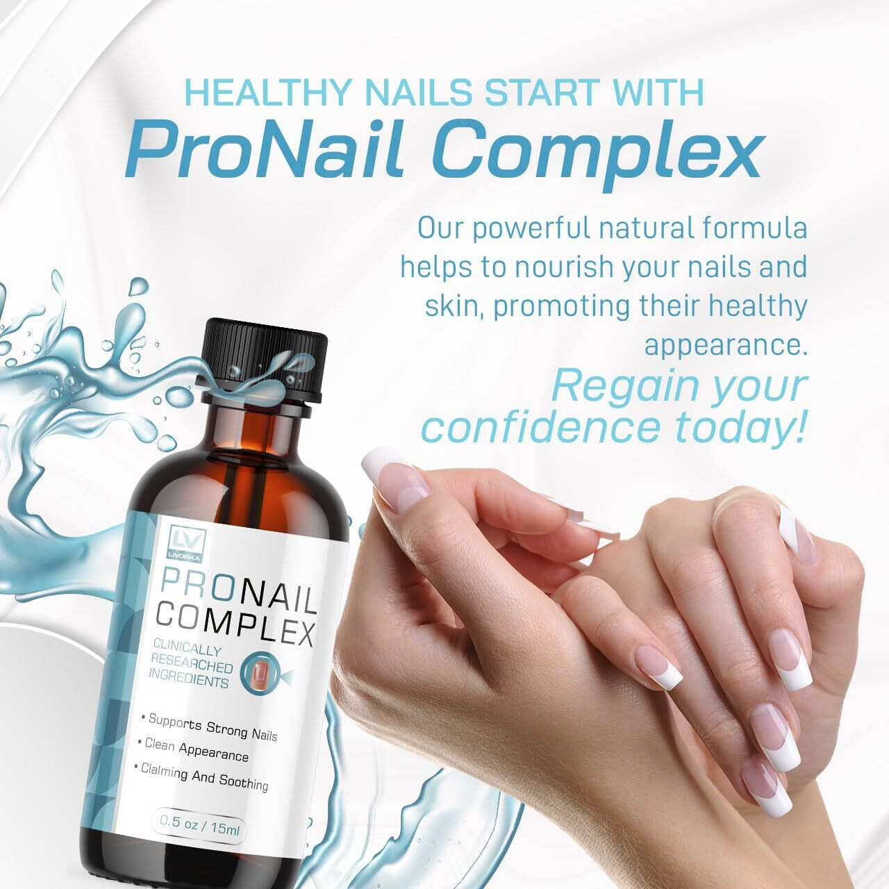 (2 Pack) Pronail Complex - Original Formula Toenail Treatment Pronail Complex Liquid Drops Premium Formula Extra Strength, Pro Nail Complex Oil Liquid Drop All Natural Support, 2 Bottles For 2 Months