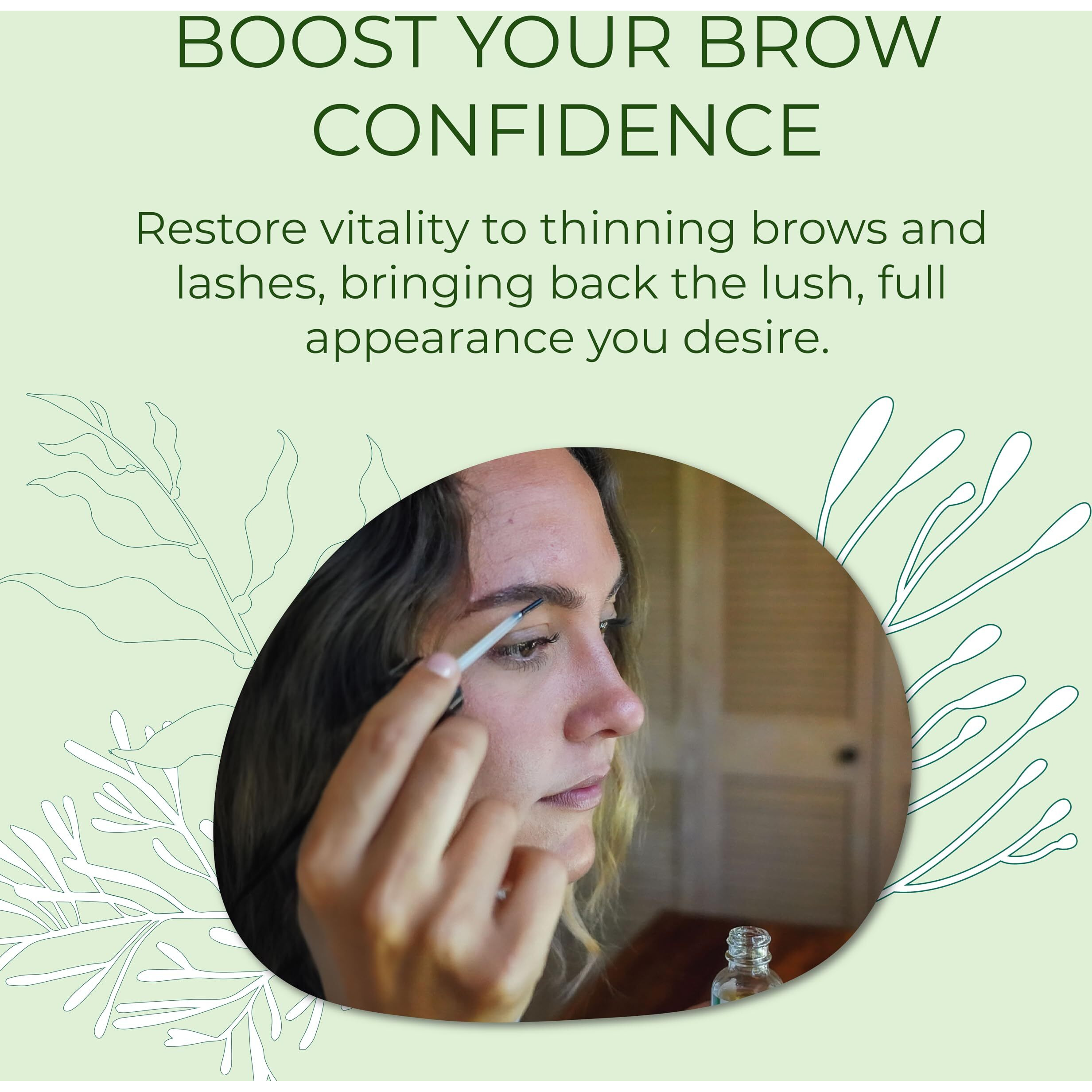 Sea El Castor Lash & Brow Serum Organic Castor Oil Rosemary Oil & Black Seed Oil Hair Conditioner - Eyelashes & Eyebrow Thickening & Growth Essentials For Women & Men - 1 Fl Oz Bottle