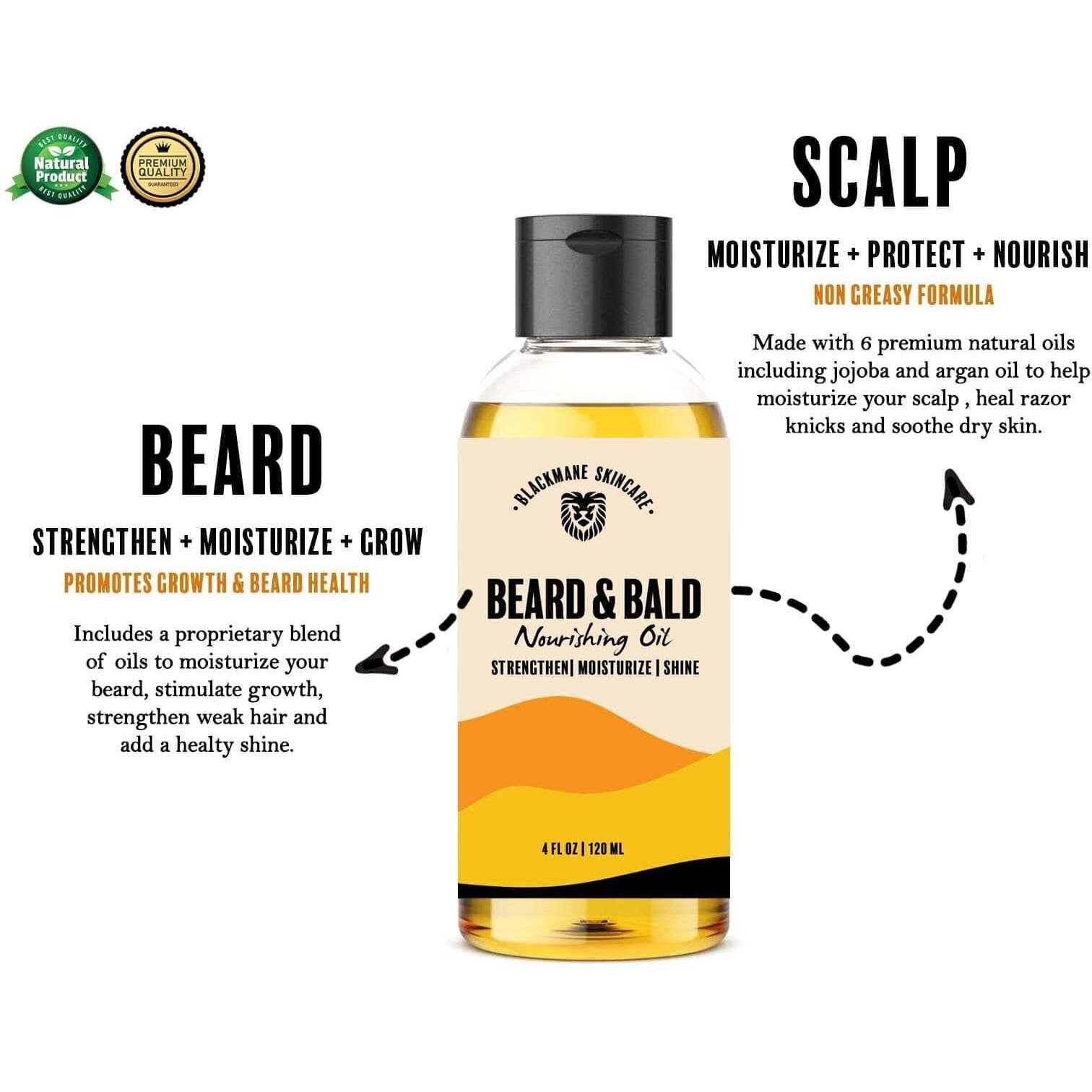 Blackmane Skincare Bald Head Moisturizer For Men And Bald Head Care For Men, Beard And Bald Head Oil, Use After Shave For Head Shave For Men