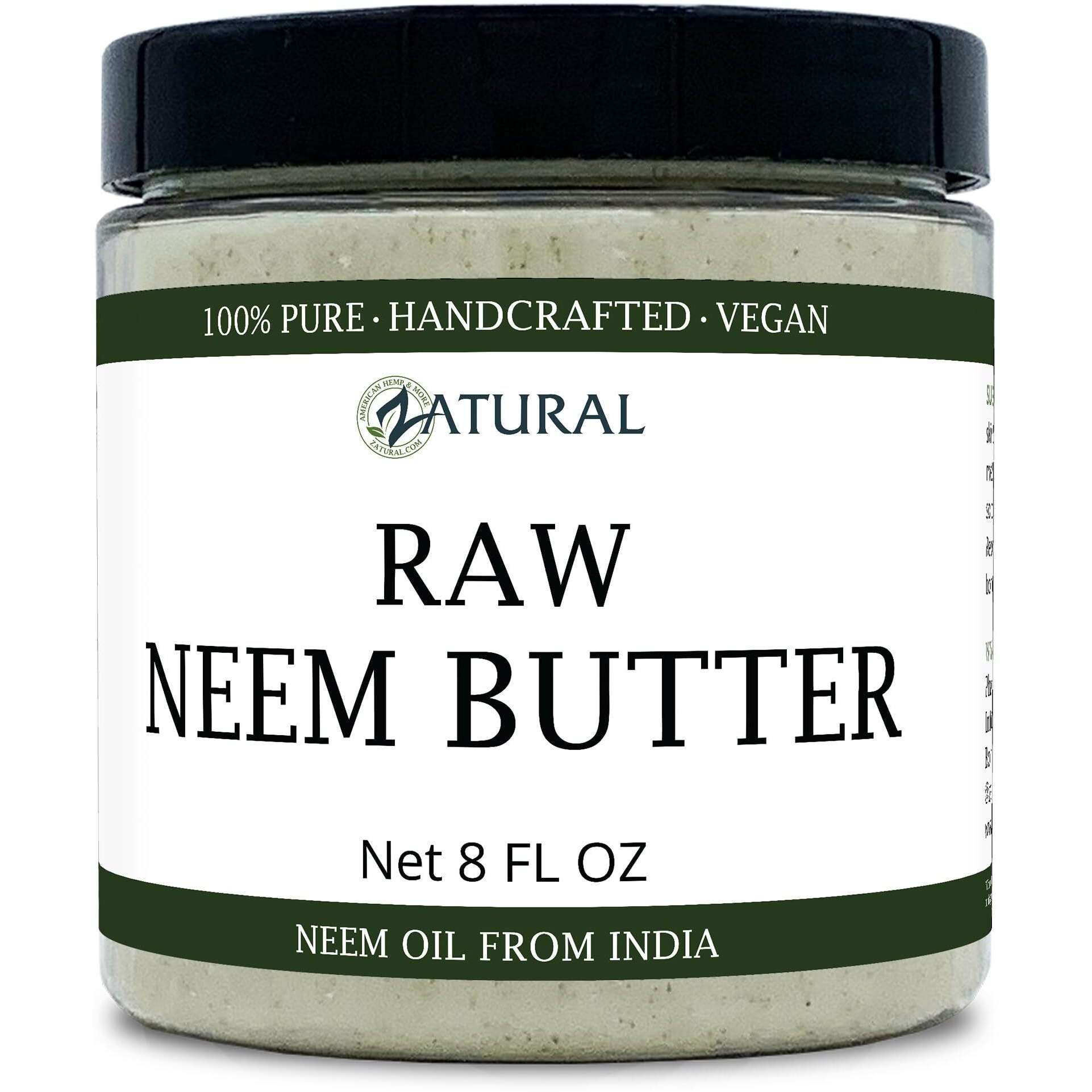Zatural Neem Butter 4 Pack - Coconut Oil, Neem Oil And Leaf, Marula Oil, Kokum, Rosemary, For Sensitive Skin, Itchy Skin, 8 Oz (4-Pack)