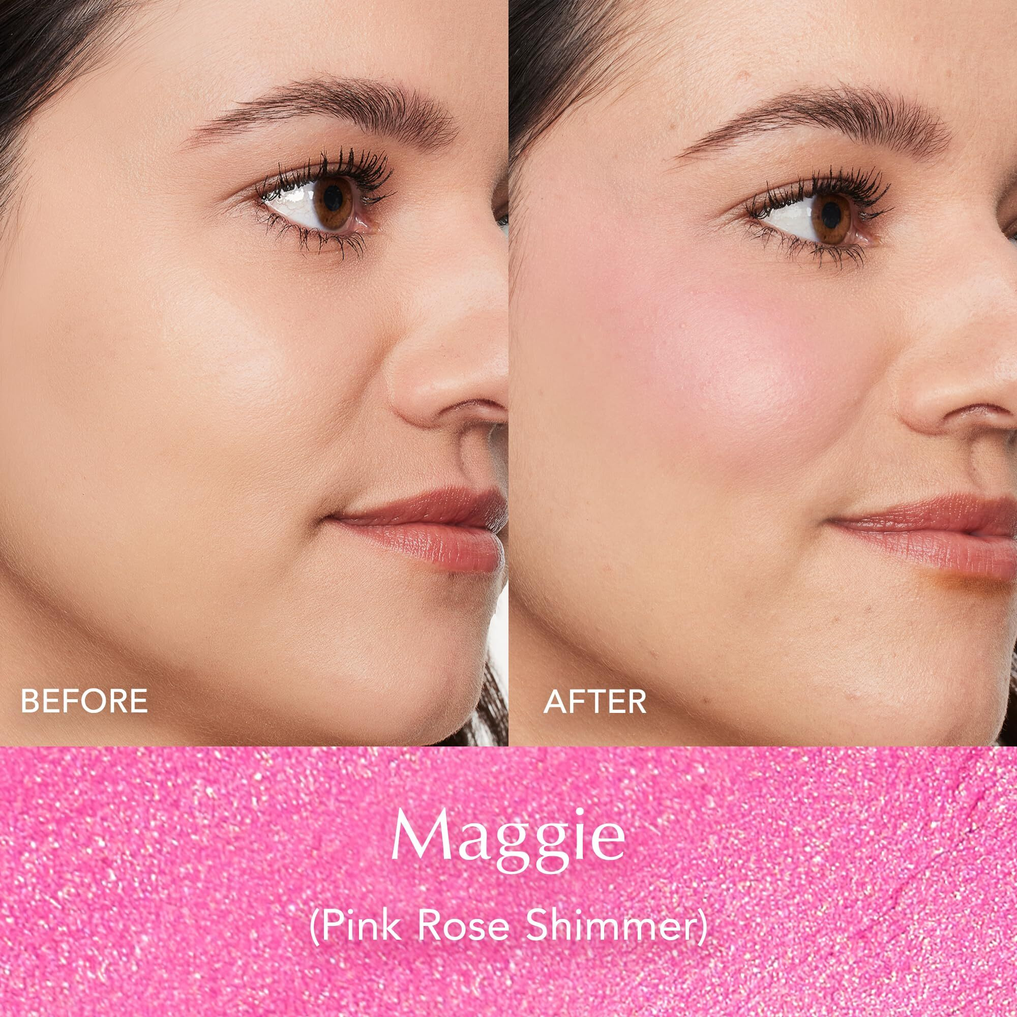 Thrive Causemetics Triple Threat Color Stick Cream Blush Stick With Vitamin E, Evening Primrose Oil, Waterproof Smudge Proof Face Makeup Formula, Maggie (Rose Shimmer)