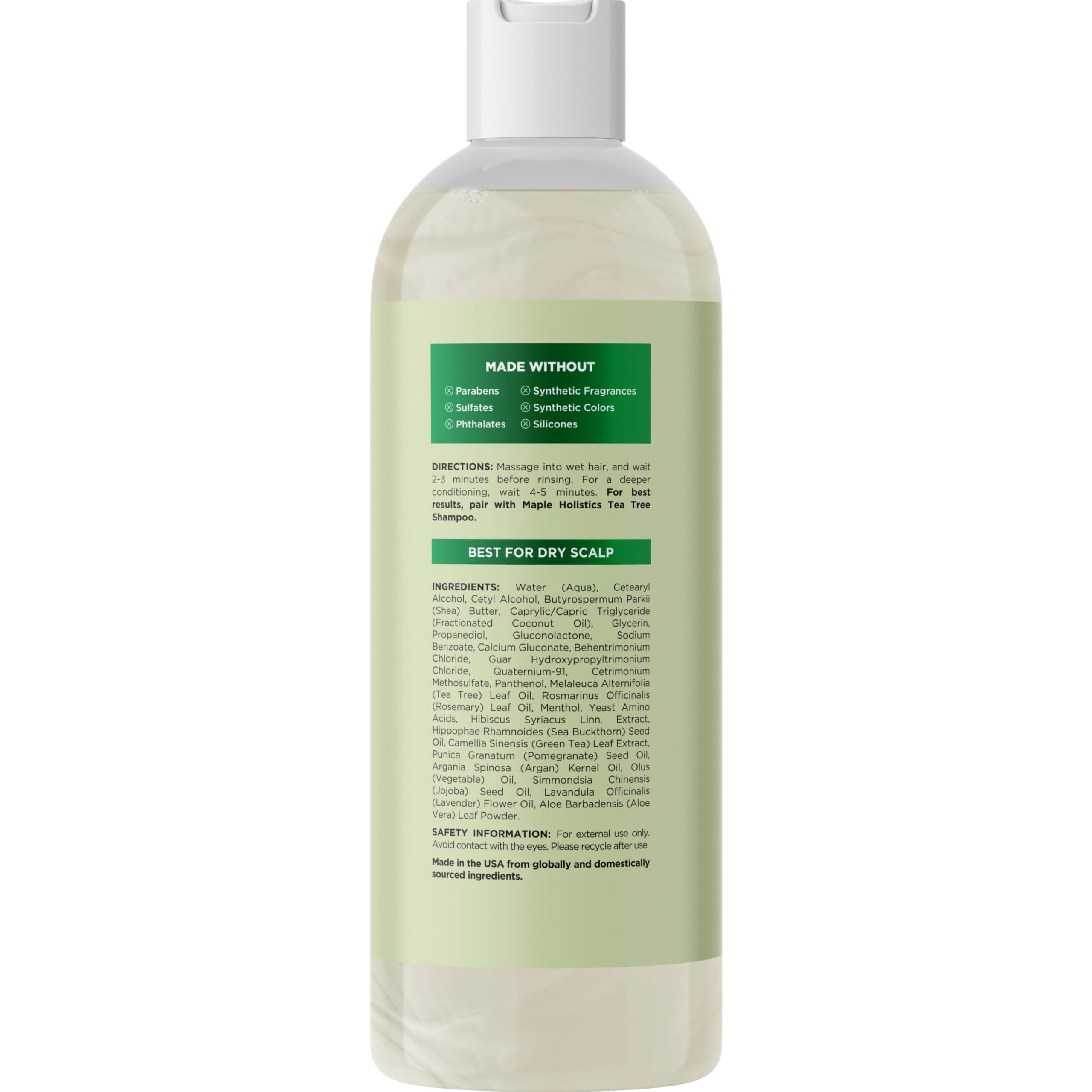 Tea Tree Conditioner For Dry Hair - Tea Tree Oil Conditioner For Damaged Dry Hair And Cleansing Conditioner For Dry Scalp Care - Sulfate Free Conditioner With Nourishing Tea Tree Oil For Hair Care