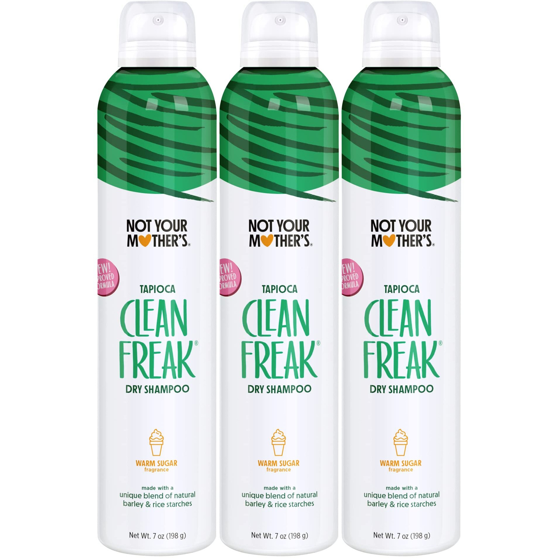 Not Your Mother's Clean Freak Tapioca Dry Shampoo (3-Pack) - 7 Oz - Refreshing Dry Shampoo Instantly Absorbs Oil - Hair Essentials For All Hair Types