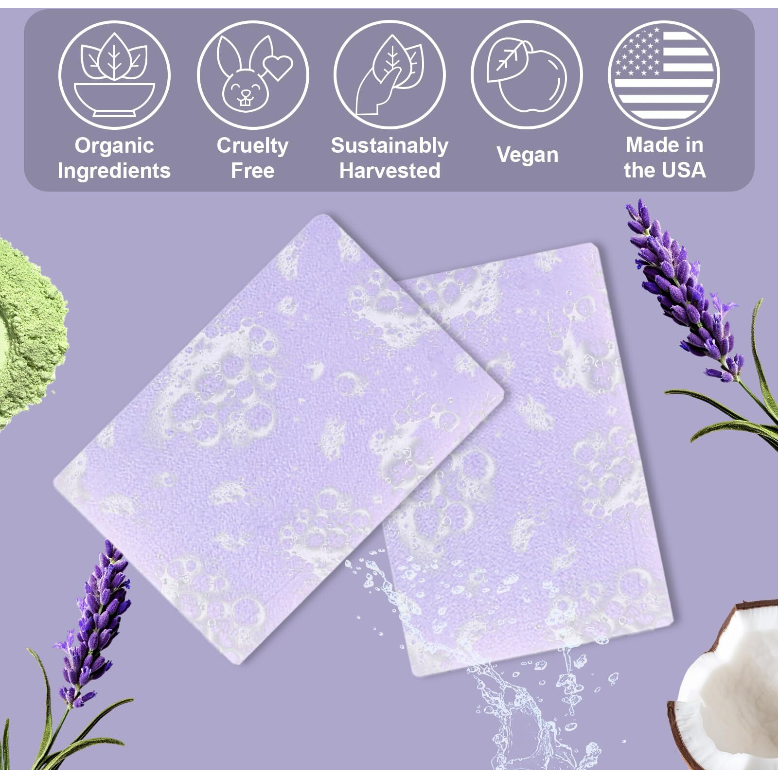 Ness Mens Soap Bar - Lavember Scent - Natural Soap - Lavender & Amber - Mens Soap - Organic Ingredients & Essential Oils - Moisturizing Bar Soap - Handmade In Usa, Cruelty Free, Vegan - 3 Pack