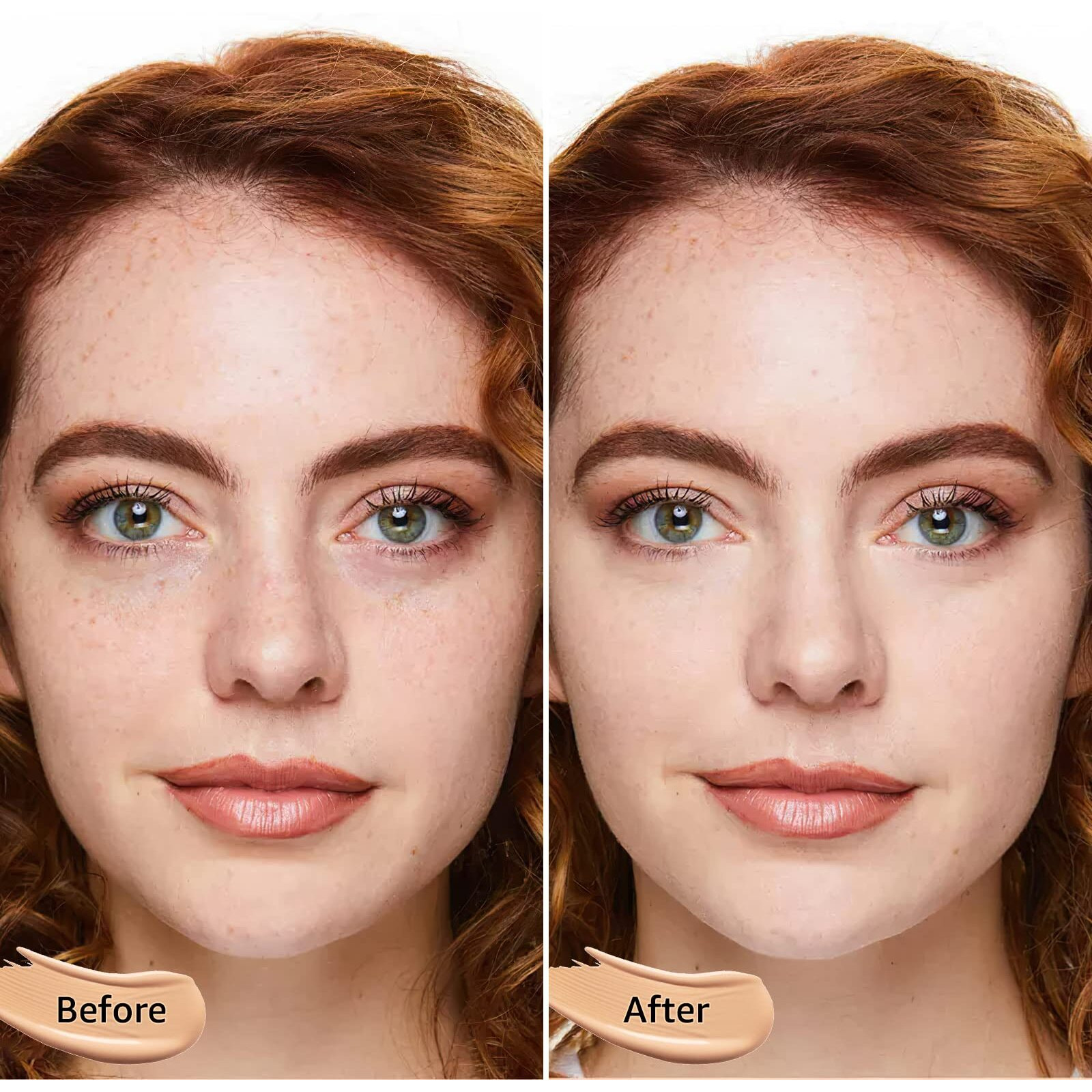 Mushroom Head Air Cushion Cc Cream - Oil Control & Moisturizing Concealer Makeup Base, Brighten Long - Lasting Even Color Correcting Concealer Full Coverage For All Skin Types (Nude)