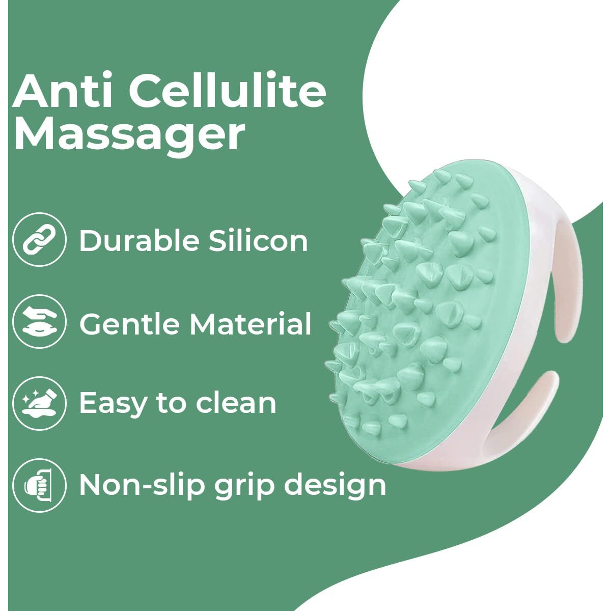 Avalon Care Anti Cellulite Massager Roller - Anticellulite Fascia Blaster For Cellulite Remover - Improves Blood Flow Use Cellulite Brush & Cellulite Roller With Cream Or Oil For Cellulite Treatment