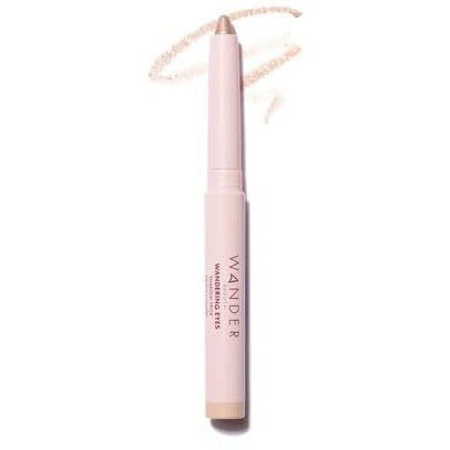 Wander Beauty Wandering Eyes Shadow Stick - Champagne Wishes (Champagne Shimmer) - Smudge & Crease Free Cream Eyeshadow With Tamarind & Jojoba Oil - Illuminate, Line & Define - .05 Oz