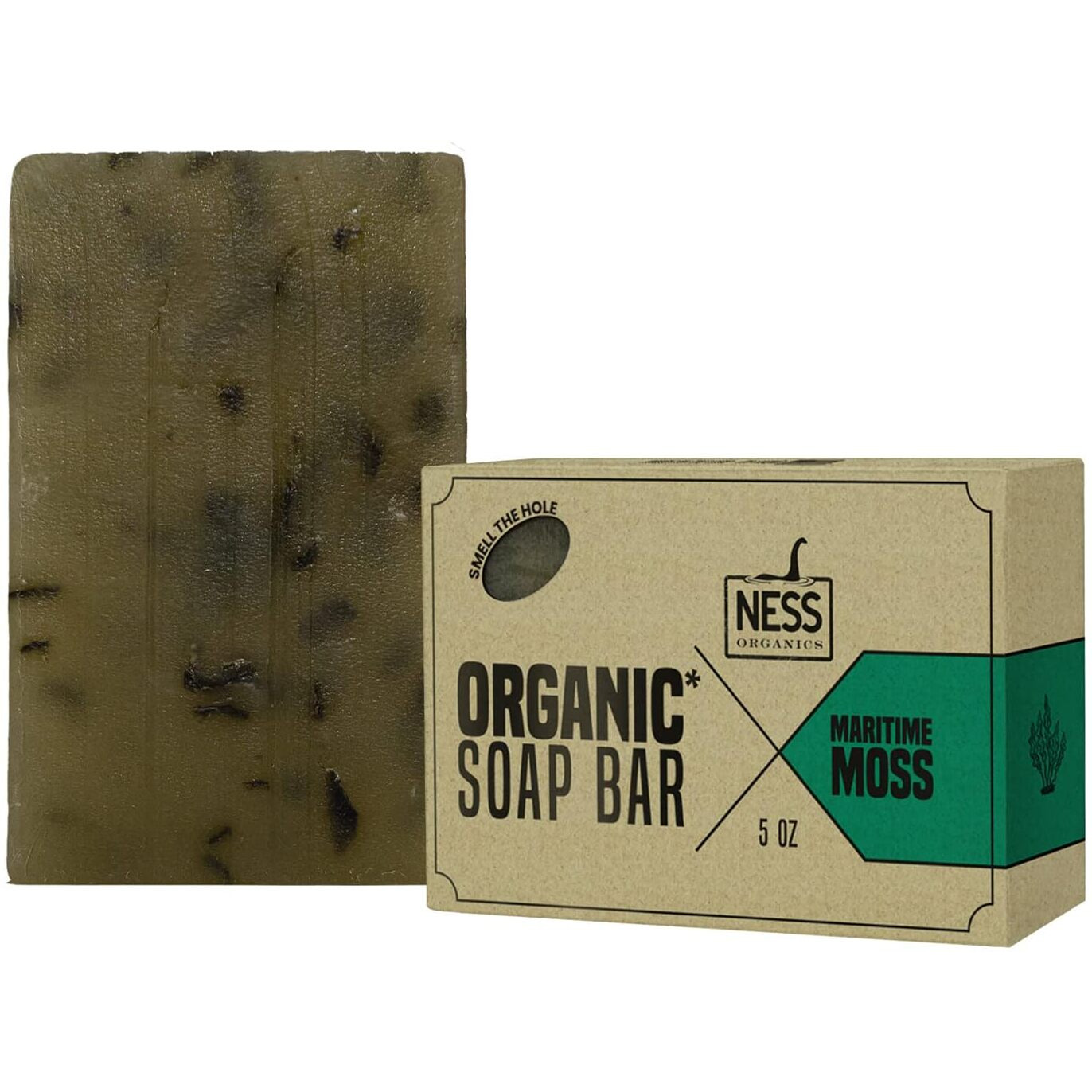 Ness Mens Soap Bar - Maritime Moss Scent, Natural Soap For Men With Organic Ingredients, Mens Bar Soap With Essential Oils, Moisturizing Bar Soap For Men, Handmade In The Usa, Cruelty Free, Vegan
