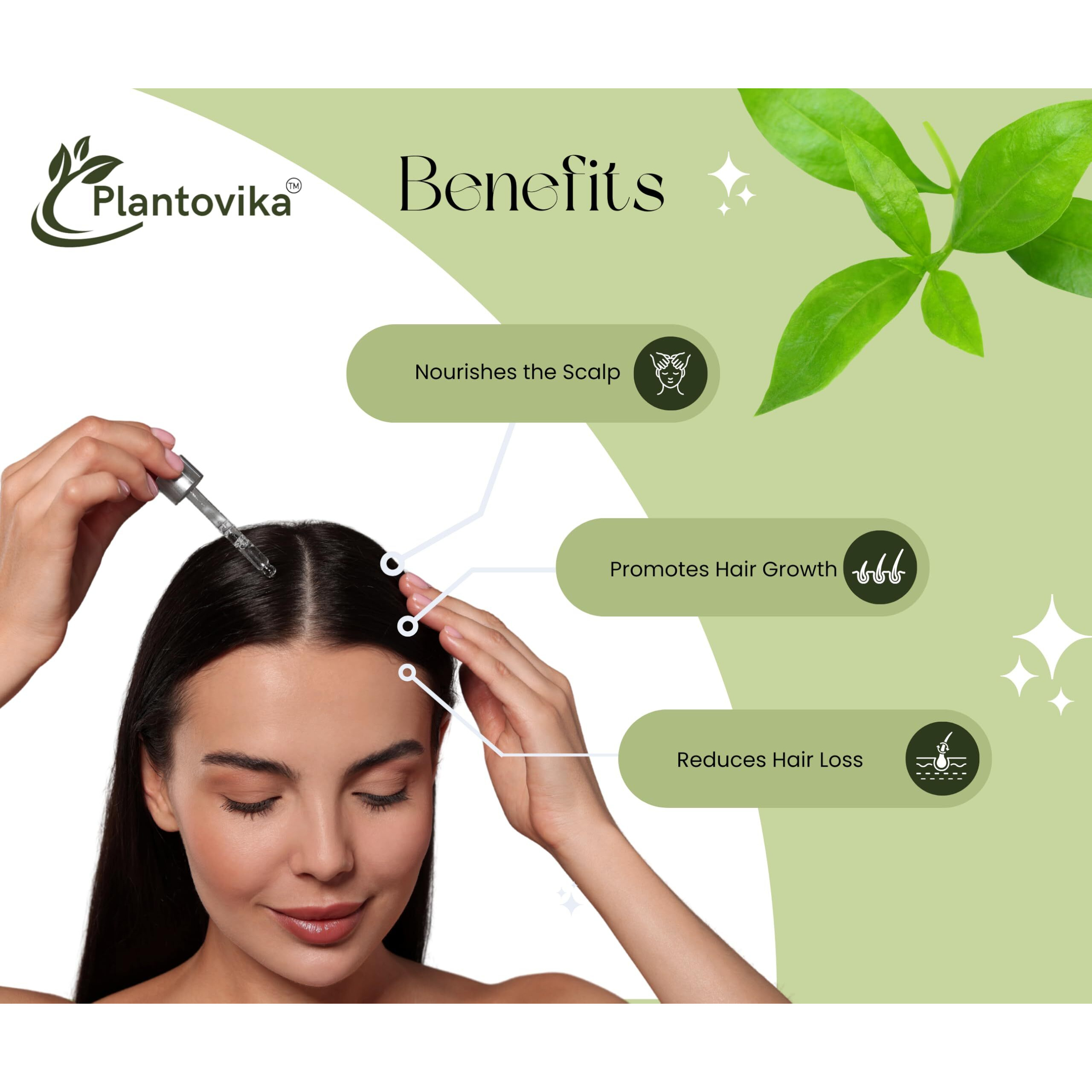 Plantovika Rosemary Oil For Hair Growth, Enriched With Jojoba, Caster, Argan, Peppermint, Lavender Oil | Scalp & Hair Strengthening, Hair Care
