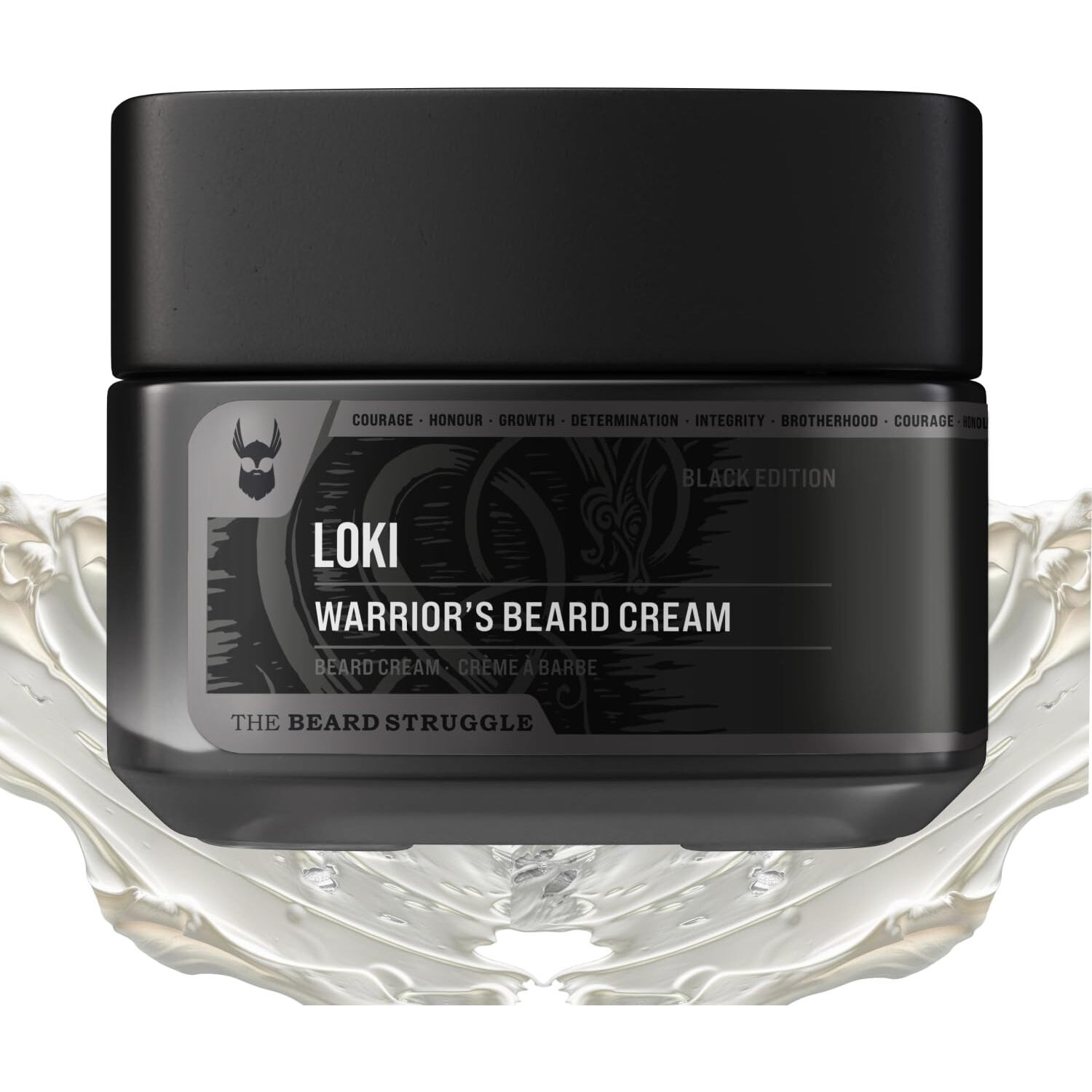 Beard Cream For Men By Beard Struggle -Loki Unscented Beard Butter, Moisturizer & Softener For Men - Itch Relief, Hydration With Avocado & Jojoba Oils - Beard, Mustache & Corase Growth Cream, 50G