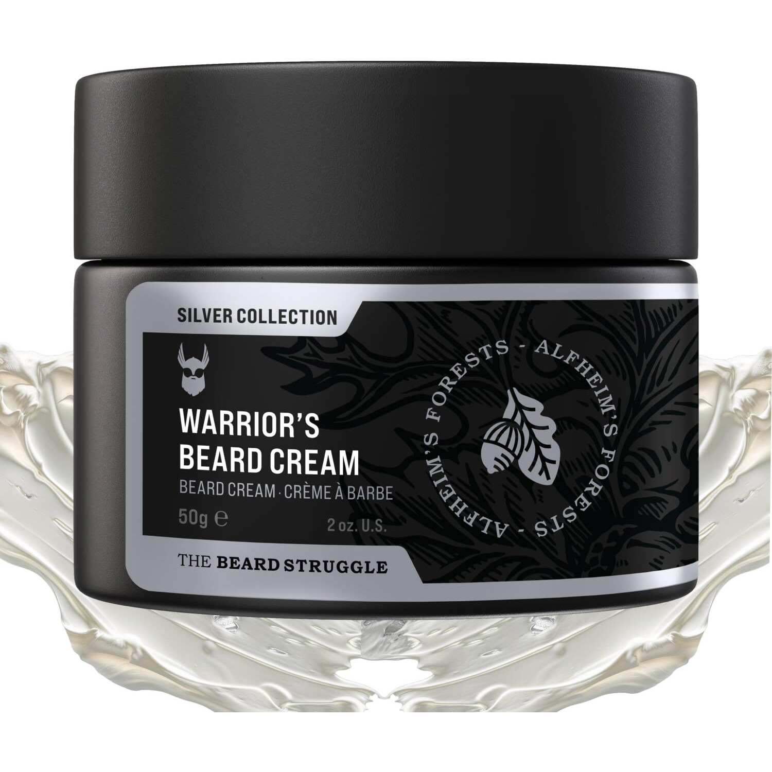 Beard Cream For Men By Beard Struggle -Alfheim's Forests Beard Butter, Moisturizer & Softener For Men - Itch Relief, Hydration With Avocado & Jojoba Oils - Beard, Mustache & Corase Growth Cream, 50G