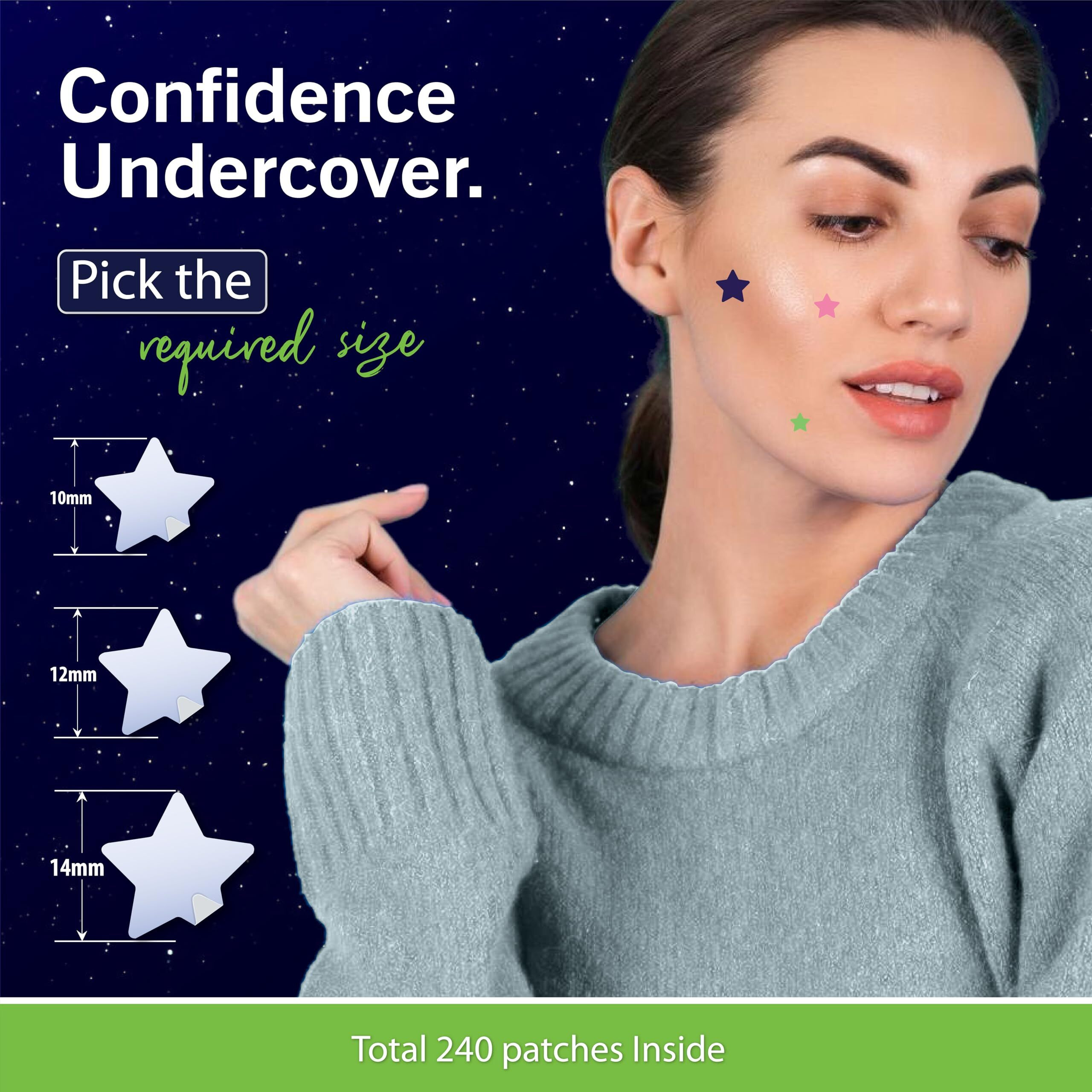 Star Pimple Patches For Face - Hydrocolloid Acne Patches For Quick Zit Relief And Blemishes, Invisible Spot Stickers That Stay All Night, Gentle For All Skin Types, Oil-Free (40 Count)