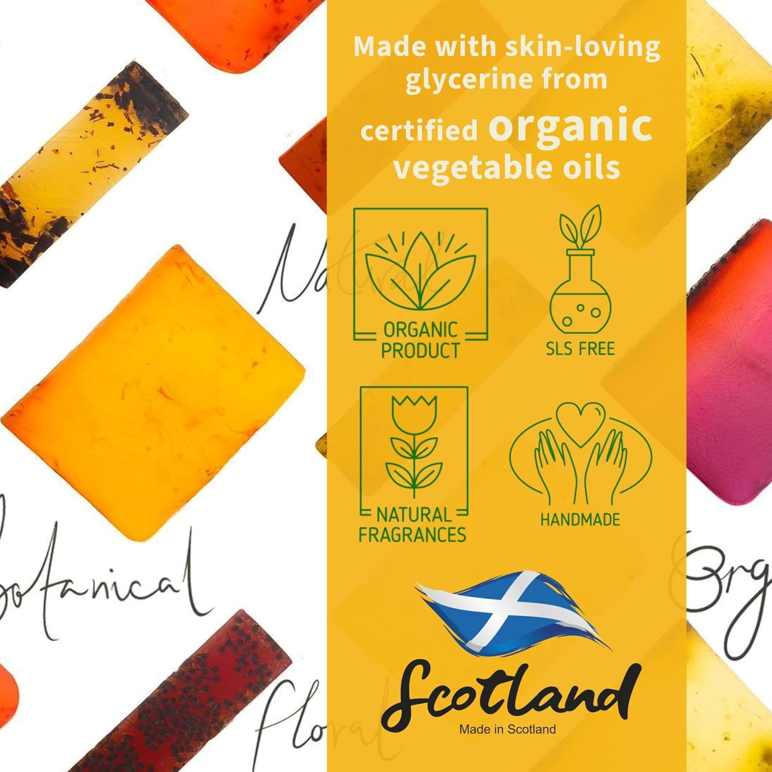 The Highland Soap Company, Handmade Scottish Organic Vegetable Oil Glycerin Soap Bar, Whisky & Honey, 5.3Oz (Pack Of 2)