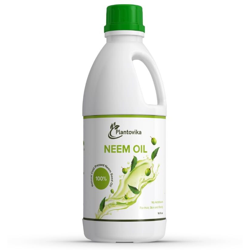 Plantovika Pure Neem Oil For Plant Spray (16 Oz), 100% Pure And Cold Pressed, Safe For Pets And Dogs (16, Ounces)