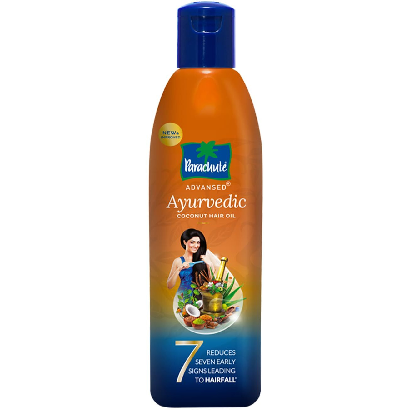 Parachute Advansed Ayurvedic Coconut Hair Oil With Basil (Tulsi), Aloe Vera, Flax Seed, Gooseberry (Amla) |25 Ayurvedic Ingredients | Controls Hair Fall, Dandruff, Hair Thinning|6.4 Fl.Oz