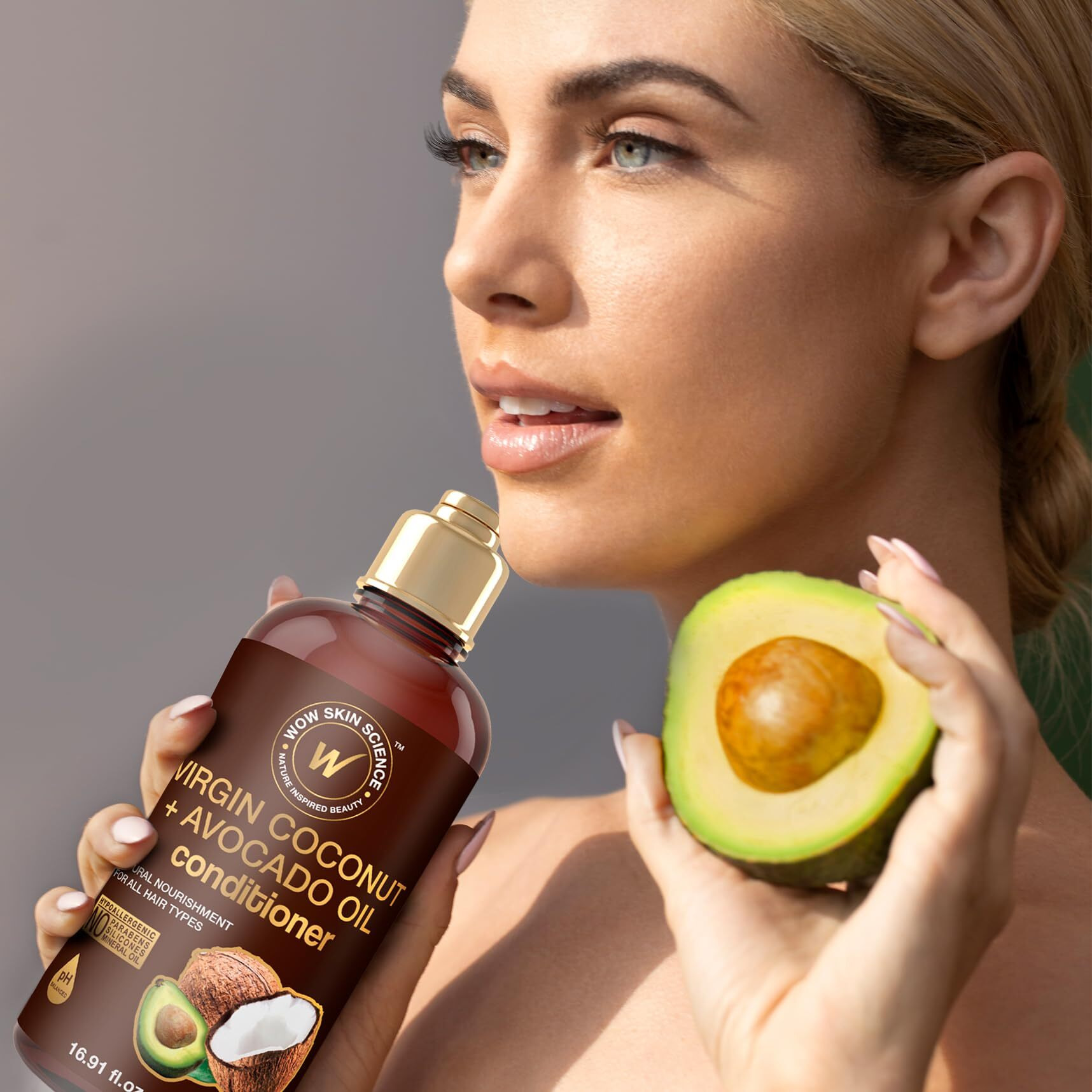 Wow Hair Conditioner - Coconut & Avocado Oil - Restore Dry, Damaged Hair - Increase Gloss - Reduce Split Ends, Frizz - Sulfate, Silicones, Paraben Free - All Hair Types, Adults & Children - 500 Ml