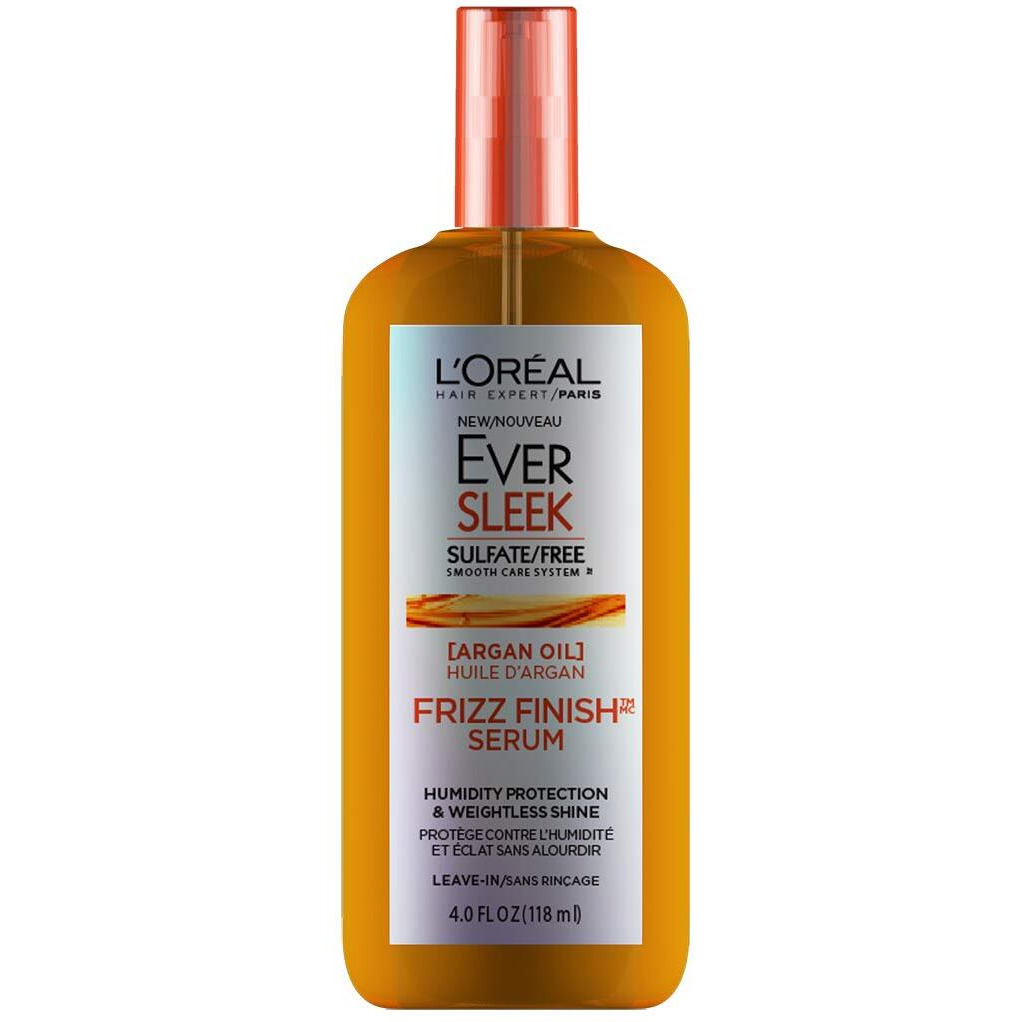 L'Oreal Paris Eversleek Sulfate Free Frizz Finish Oil-In-Serum, 4 Fl Oz