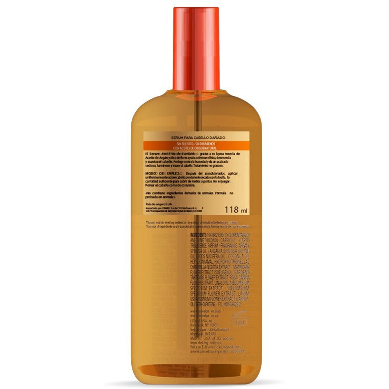 L'Oreal Paris Eversleek Sulfate Free Frizz Finish Oil-In-Serum, 4 Fl Oz