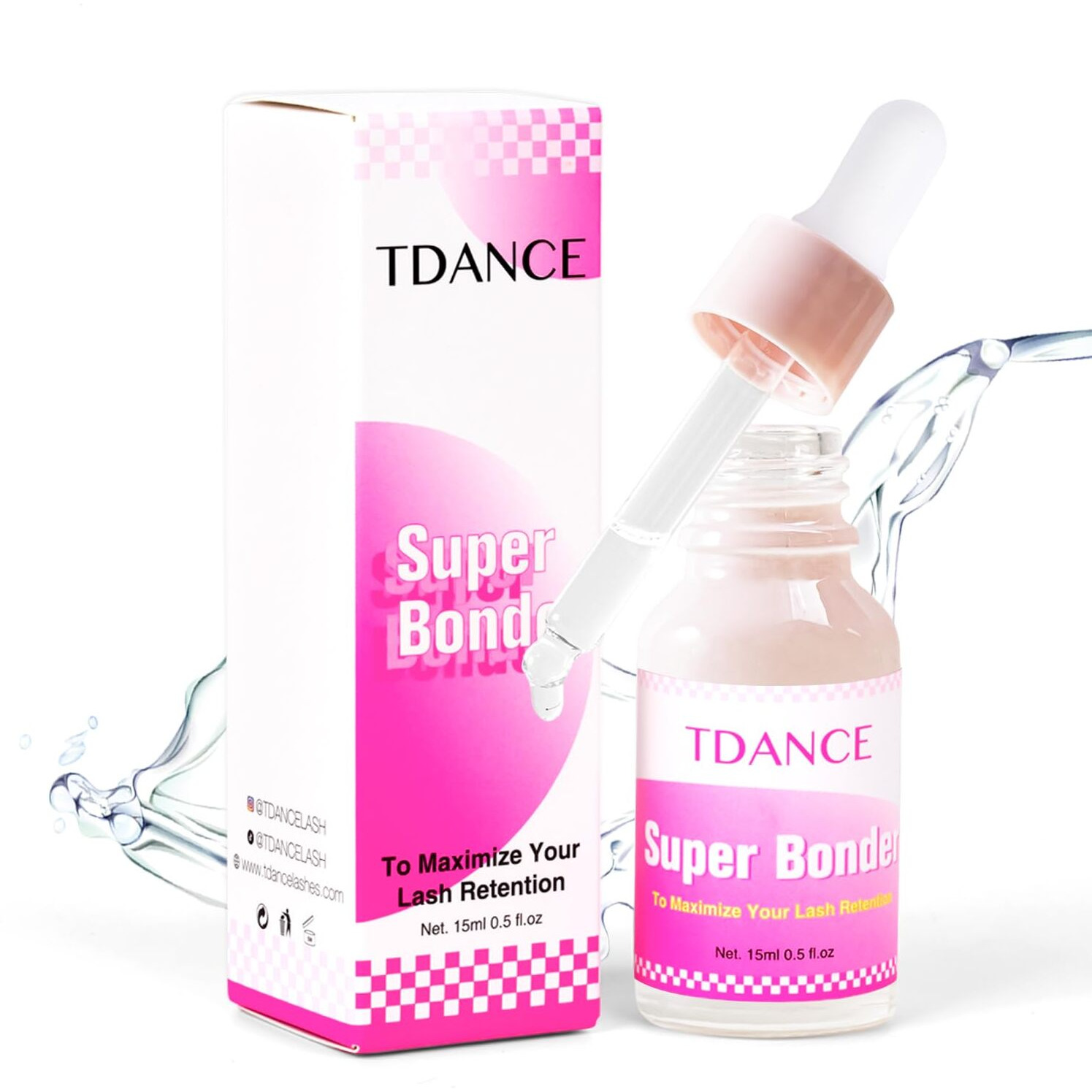 Tdance Lash Bonder For Eyelash Extensions, Glue Accelerator, Increase Eyelash Retention Time, Water Oil Proof, Lash Extension Bonder (15Ml, Lash Bonder)