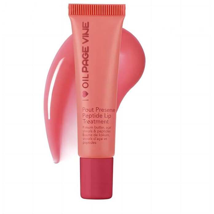 Taikelop Pout Preserve Hydrating Peptide Lip Treatment,Shiny Lip Stain Tint,Long Lasting Lip Gloss Plumping Lip Oil