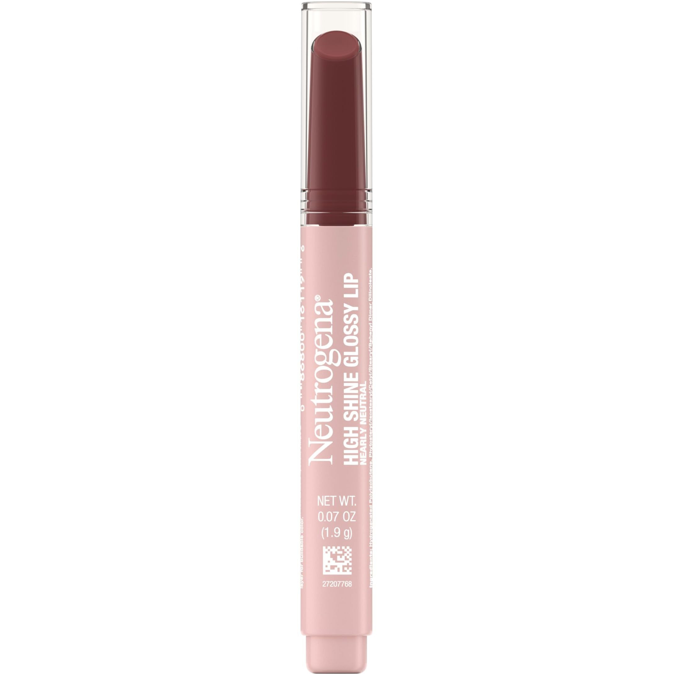 High Shine Glossy Lip, Nourishing Lip Gloss With Maracuja Oil, Antioxidant Vitamin E & Vitamins, Non-Retractable, Buildable Pigmented Color, Nearly Neutral, 0.07 Oz