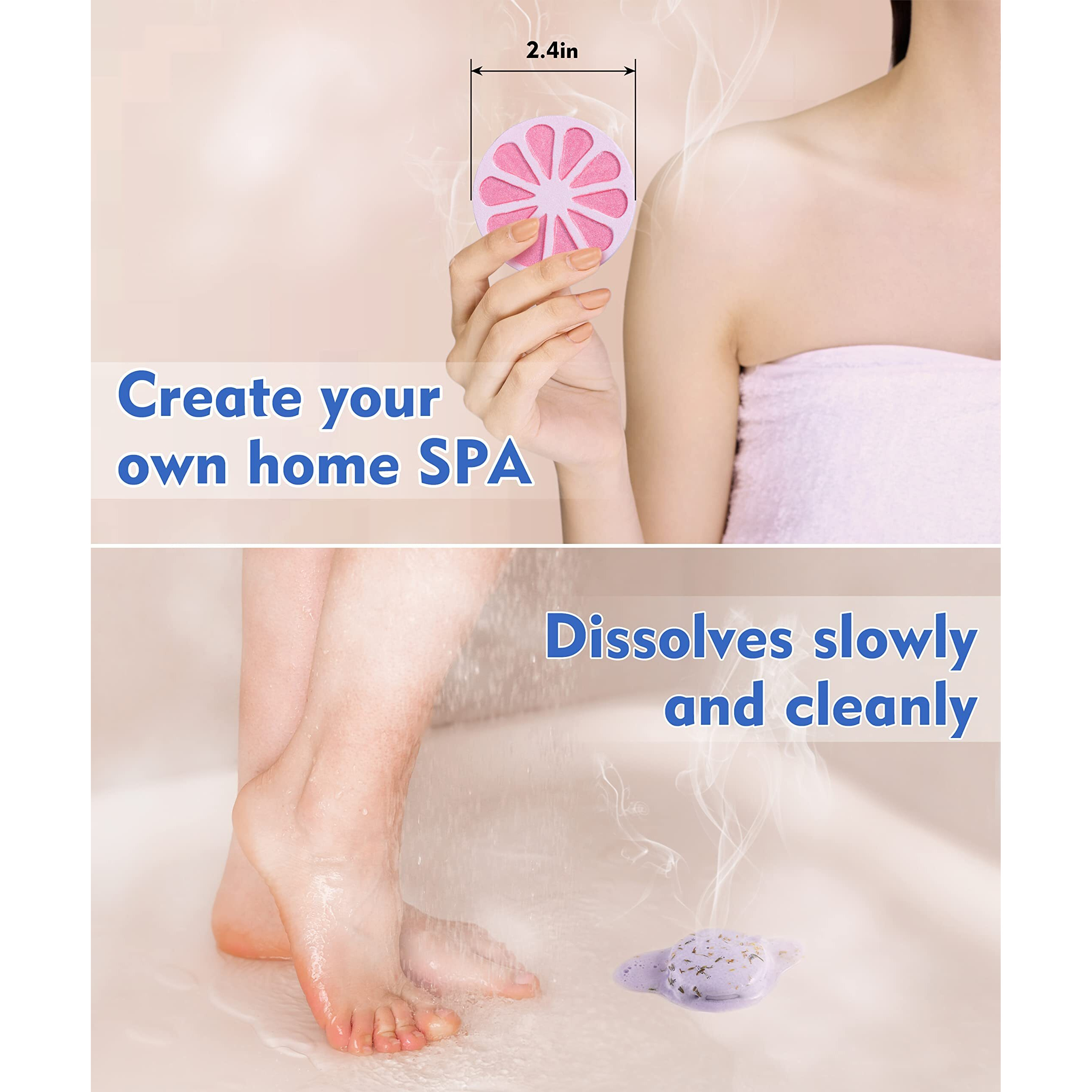 Aofmee Shower Steamers Aromatherapy - Pack Of 8 Shower Bombs With Essential Oils For Relaxation, Christmas Gifts Birthday Gifts For Women And Men, Stress Relief And Luxury Self Care Shower Bath Bombs
