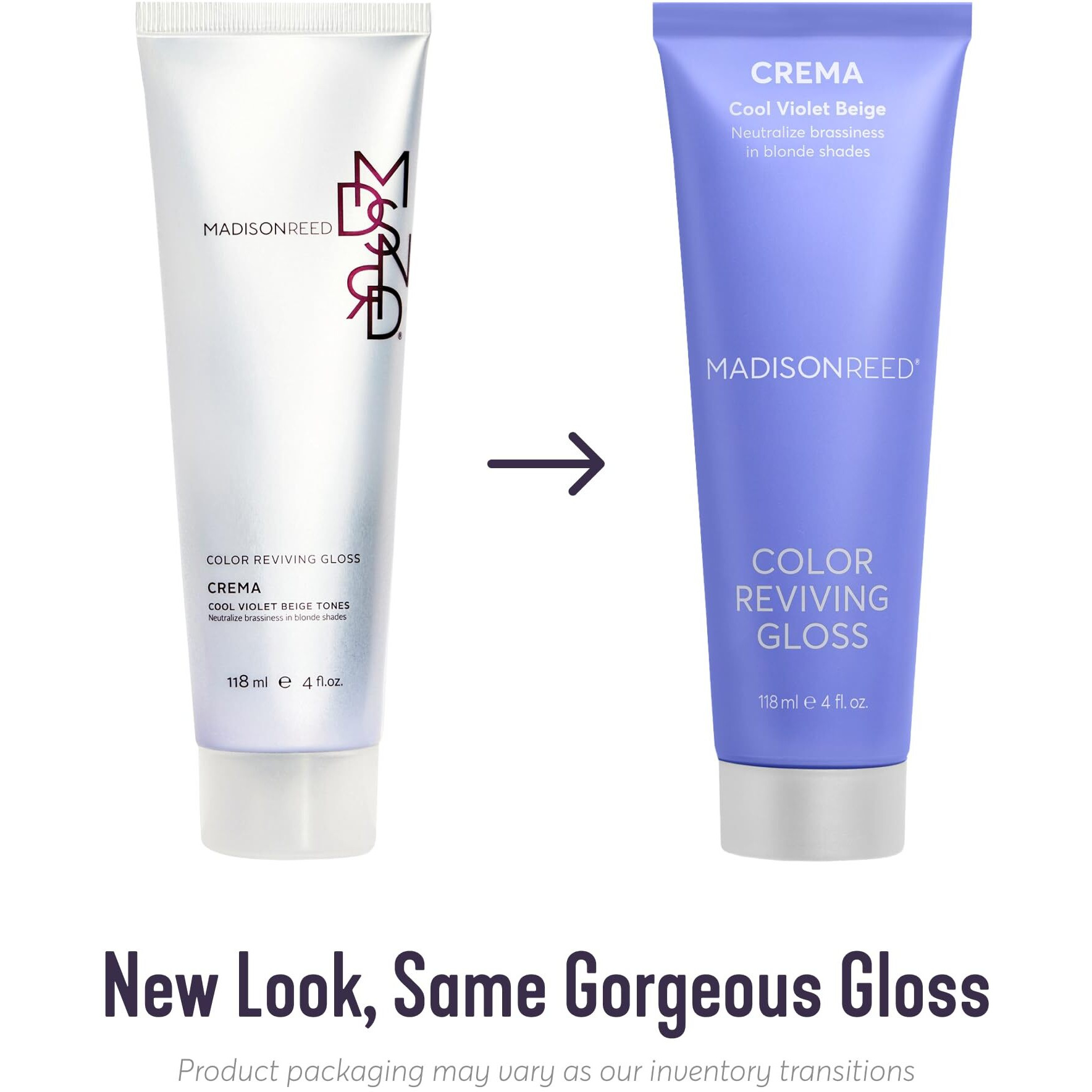 Madison Reed Color Reviving Gloss, Crema - Blonde, Semi-Permanent Hair Dye, Enhances Hair Color & Corrects Tone, Adds Brilliant Shine, Keratin & Argan Oil, 4 Fl Oz (118 Ml)