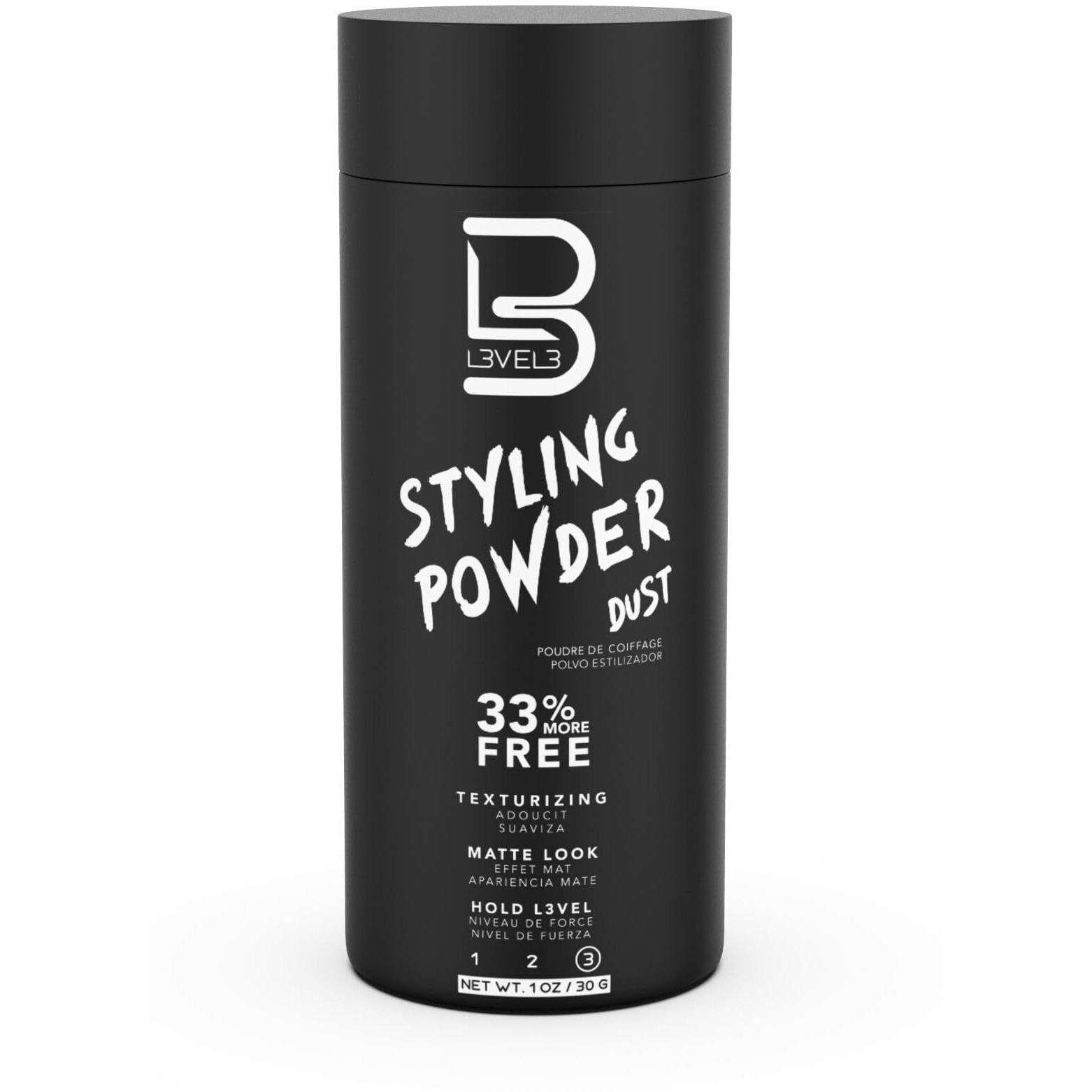 L3 Level 3 Styling Powder - Natural Look Mens Powder - Easy To Apply With No Oil Or Greasy Residue (Small - 30 Grams)