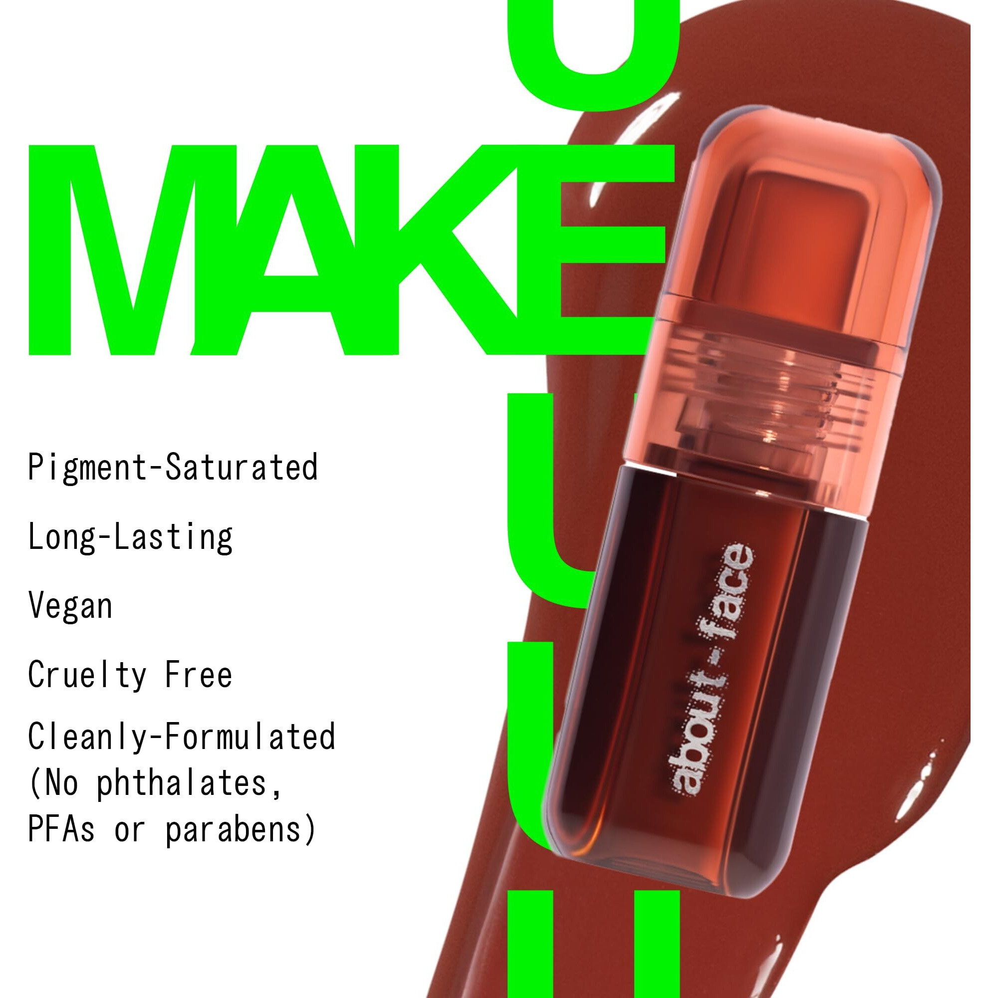 About-Face Blush Rush Liquid Blush - Hydrating, Buildable Formula With Jojoba Oil, Hyaluronic Acid, And Squalane - Long-Lasting Dewy Finish - Vegan & Cruelty-Free (Grand Prix - Rich Brown)