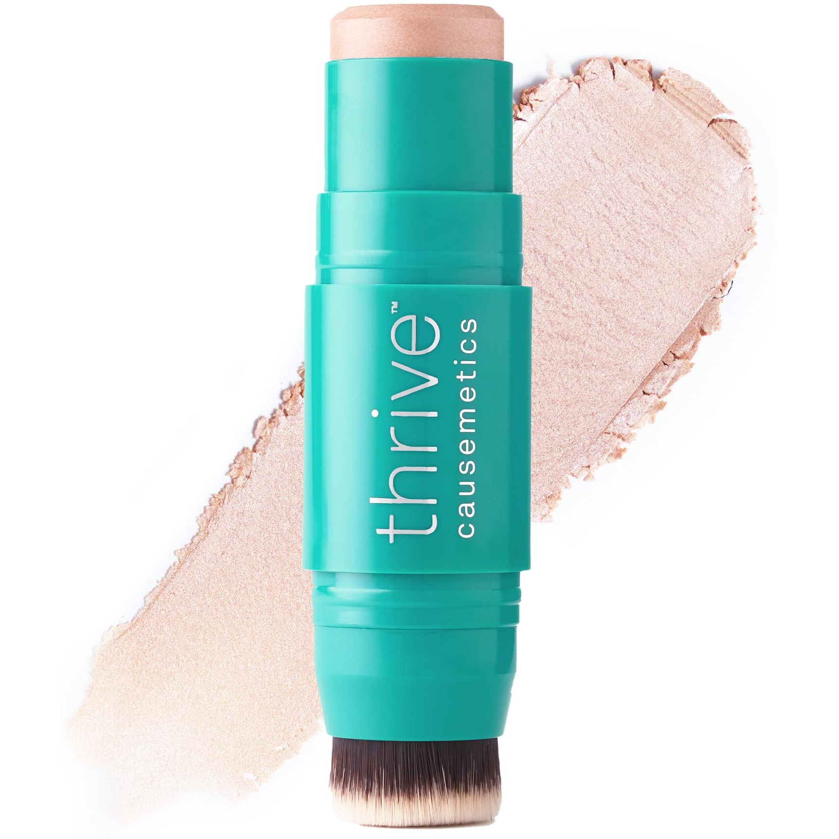 Thrive Causemetics Triple Threat Color Stick Cream Highlighter Stick With Vitamin E, Evening Primrose Oil, Waterproof Smudge Proof Face Makeup Formula, Joy (Gold Shimmer)