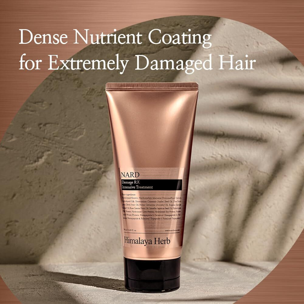 Nard Rx Hair Conditioner For Damaged Hair / 3.38 Oz - Rx Treatment, High-Nutrition, And Split Hair Care (Containing Amino Acids, Protein, Keratin, Silk, 11 Peptides, Vitamin E, And 6 Oils)