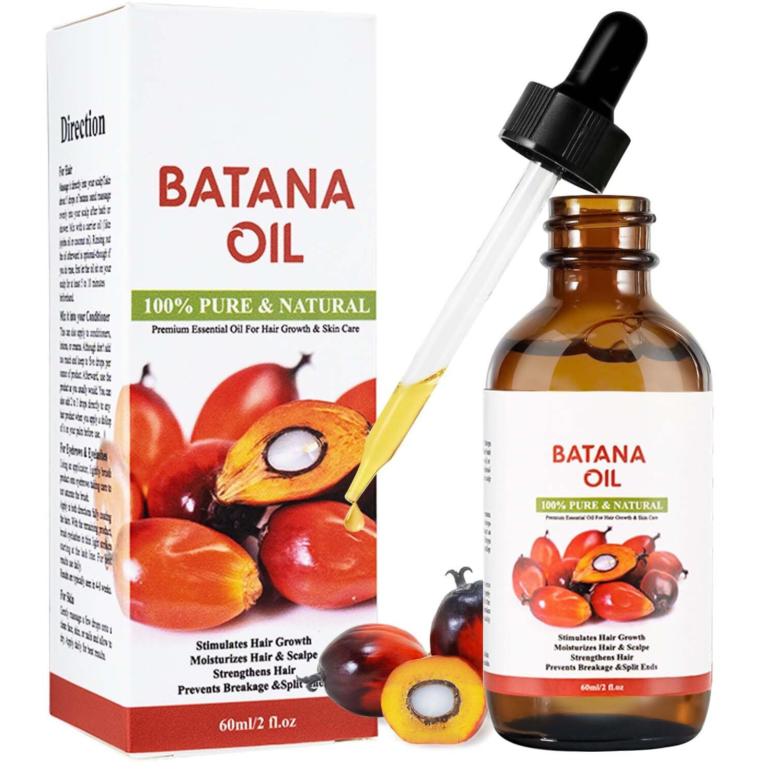 Labjd Batana Hair Growth Oil - 100% Natural Batana Hair Growth Oil For Thicker And Stronger Hair, Unrefined, Suitable For All Hair Types - 60Ml