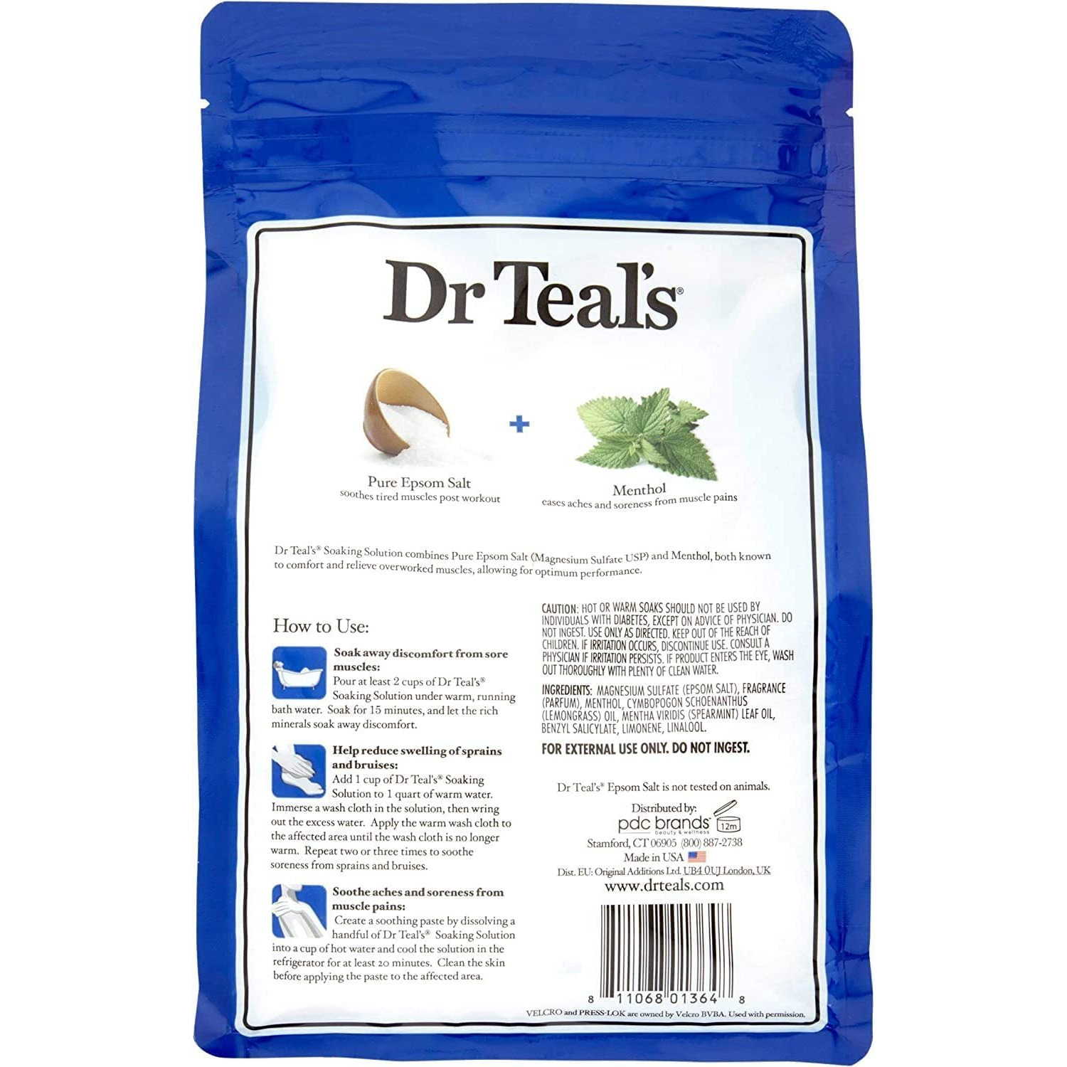 Dr Teal's Pre & Post Workout Bath Soak Gift Set (2 Pack, 3Lbs Ea) - 15 Minute Power Soak With Magnesium Sulfate & Menthol - Essential Oils Blended With Pure Epsom Salt Eases Aches & Speeds Up Recovery