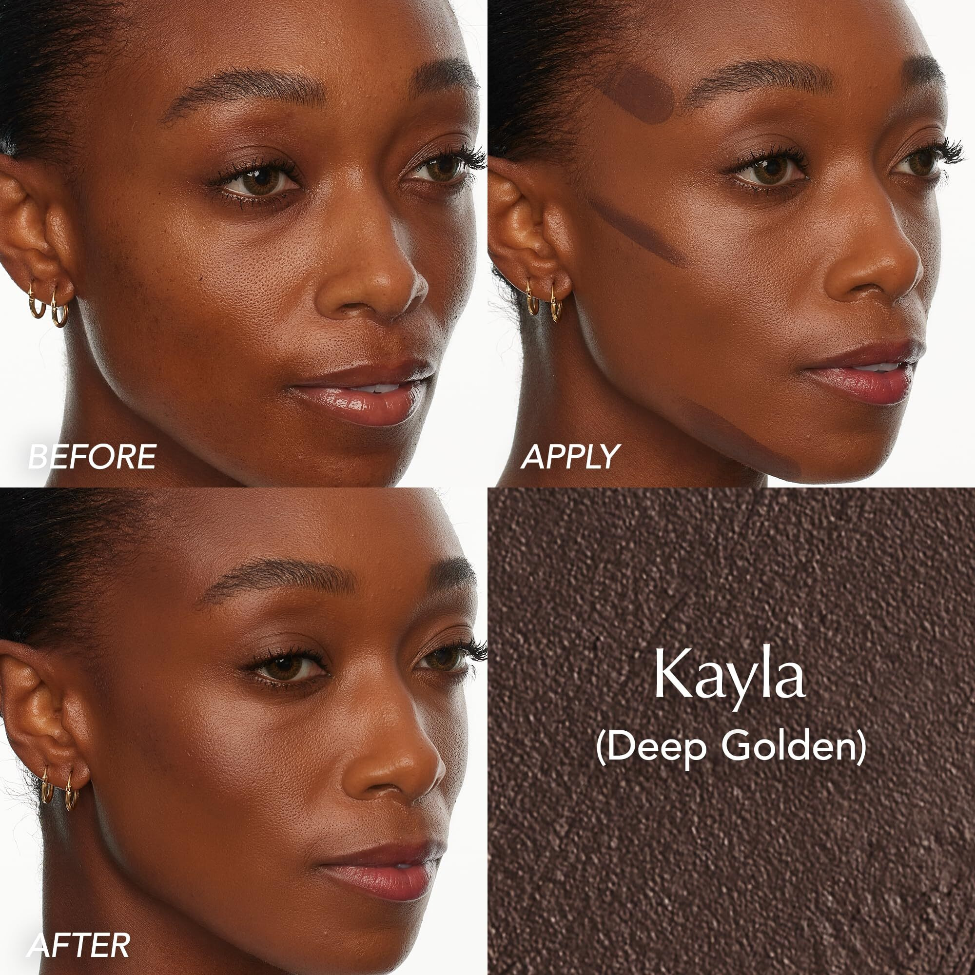 Thrive Causemetics Triple Threat Color Stick Cream Bronzer & Contour Stick With Vitamin E, Evening Primrose Oil, Waterproof Smudge Proof Face Makeup Formula, Kayla (Deep Golden)