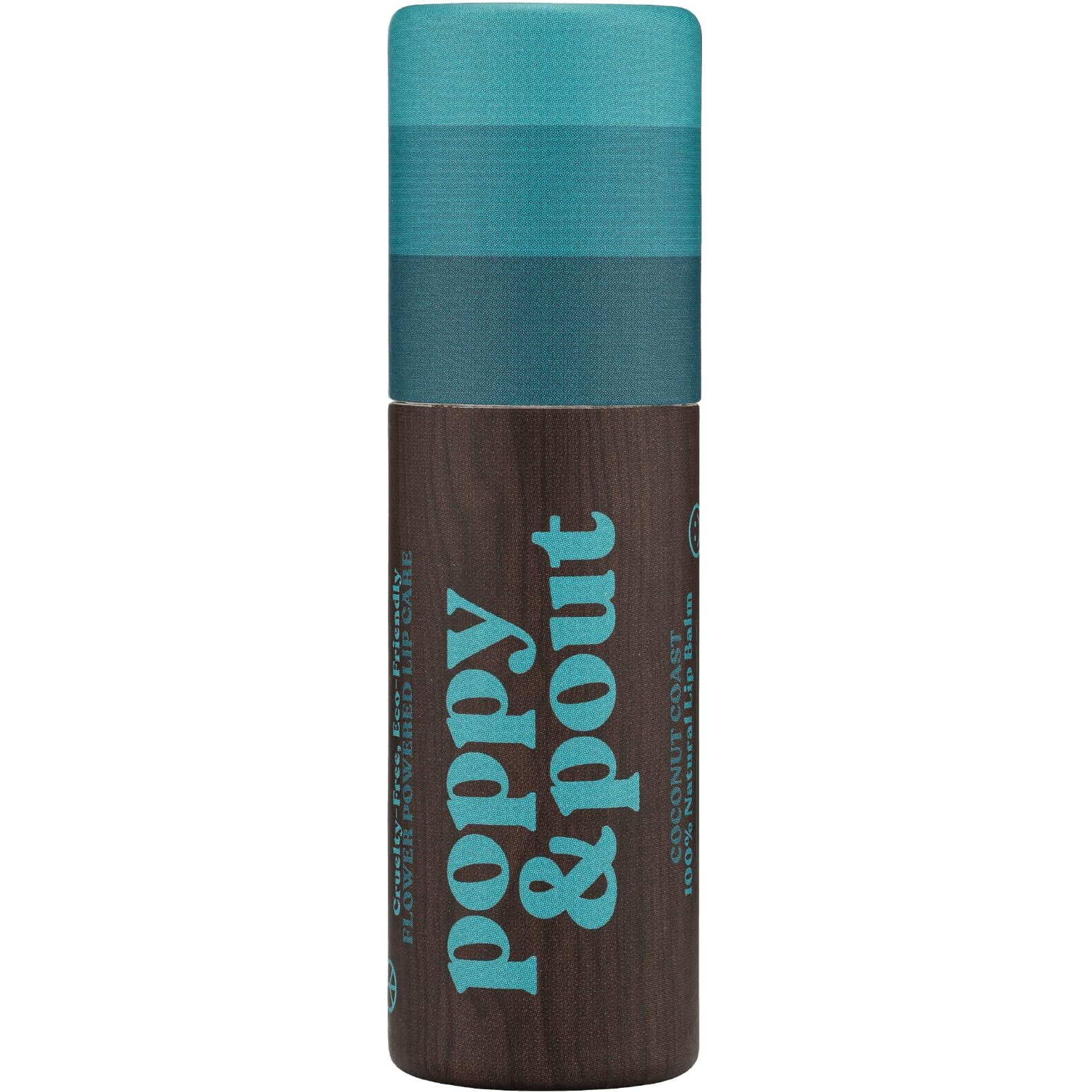 Poppy & Pout Coastal Coconut Jumbo Lip Balm | All Natural Lip Balms & Moisturizers | Hydrates With Beeswax, Vitamin E, Organic Coconut Oil | Cruelty-Free | Lip Balm In Recyclable Cardboard Tube