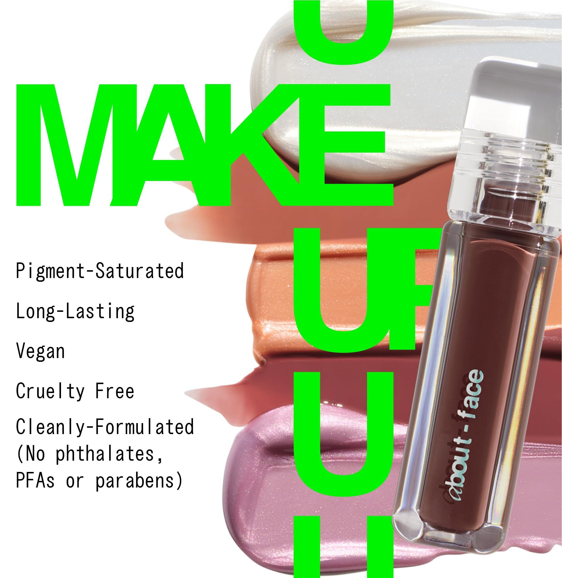 About-Face Light Lock Lip Gloss Scorcher - Non-Sticky, High-Shine Lip Oil Gloss With Coconut Oil, Peppermint & Lavender - Vegan, Cruelty-Free, Clean Beauty - 0.21 Oz (Cinnamon)