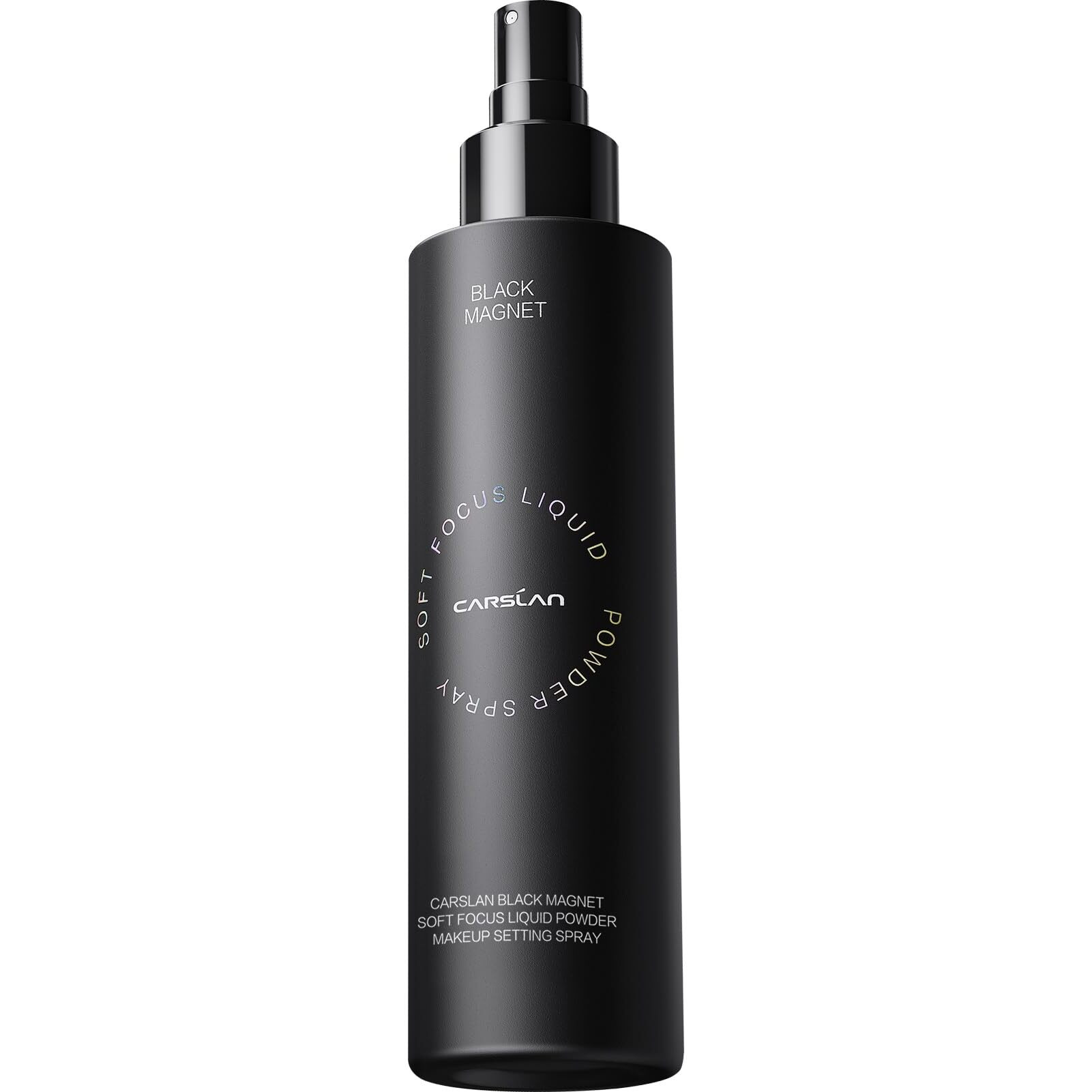 Carslan Black Magnet Liquid Powder Makeup Setting Spray, 16H Longlasting Oil Control Lock Face Makeup, Smudgeproof, Waterproof Finishing Spray, 100Ml/3.4 Fl Oz