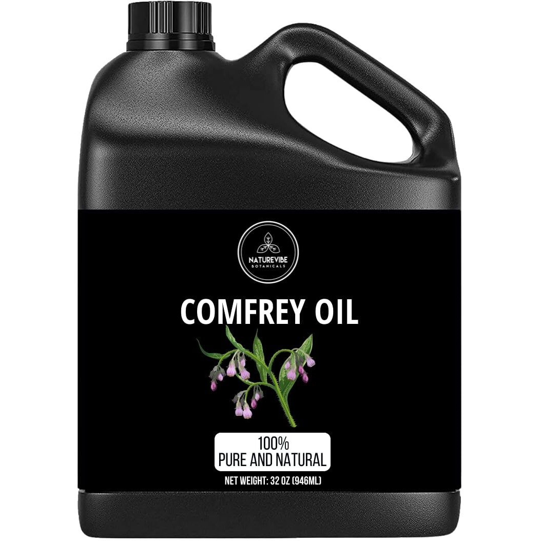 Naturevibe Botanicals Comfrey Oil 32 Ounces | 100% Pure And Natural | Great For Skin Care And Hair Care