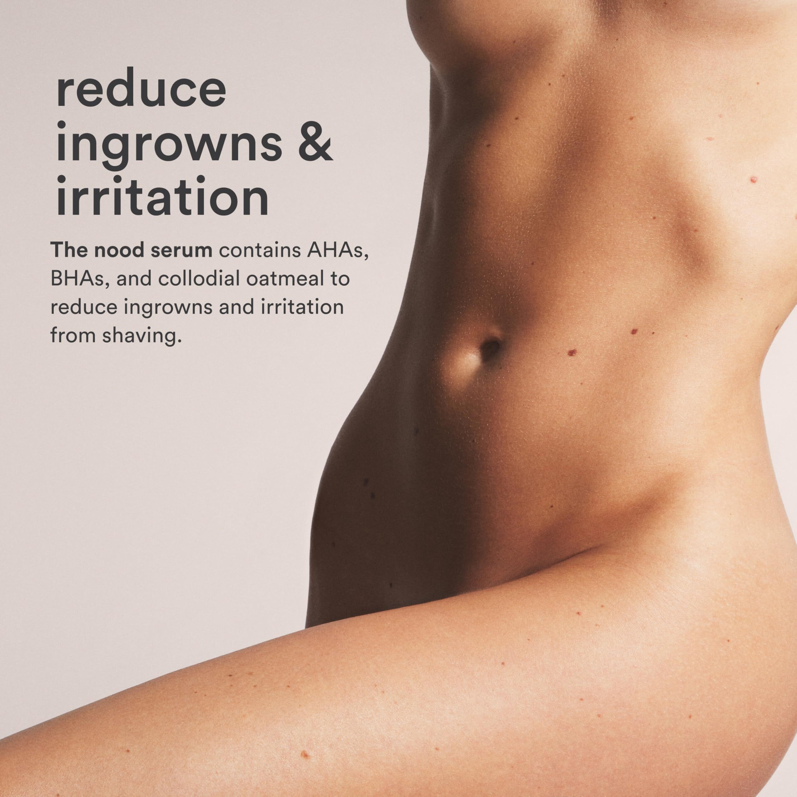 Nood New Serum - Slows Hair Regrowth, Shave Less - After Shave Oil Treats & Prevents Ingrown Hairs, Razor Bumps, Hair Cysts - Visible Results After First Use & Works Wherever Hair Grows
