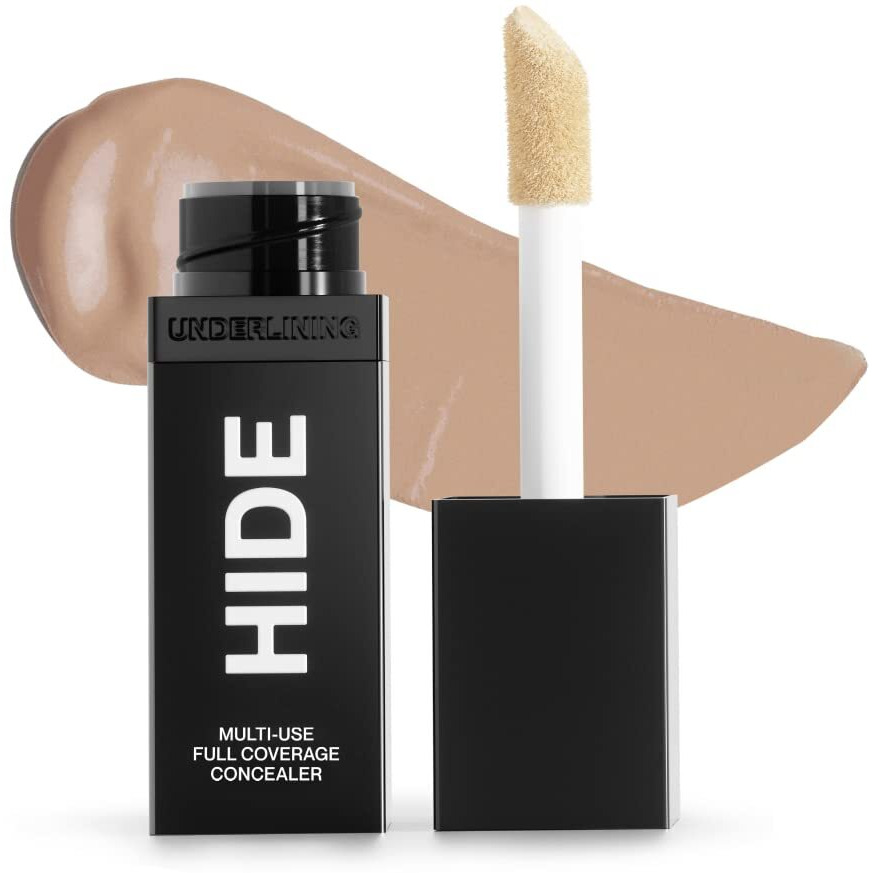 Hide Liquid Concealer, Medium To Full Coverage Concealer For Blemishes, Under Eye Dark Circles & Scars, Oil Free Concealer, Wheat (See Shade Finder), 0.5 Fl Oz