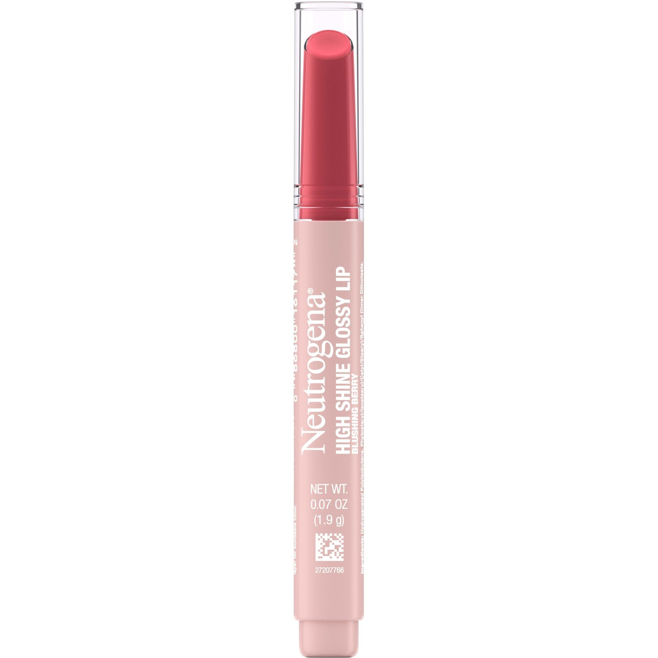 High Shine Glossy Lip, Nourishing Lip Gloss With Maracuja Oil, Antioxidant Vitamin E & Vitamins, Non-Retractable, Buildable Pigmented Color, Blushing Berry, 0.07 Oz