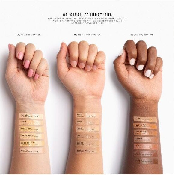 Senegence Makesense Original Foundation, Beige Chiffon, 1 Fl Oz, Long-Lasting Oil-Free Formula With Skin-Nourishing Ingredients, Water-Resistant