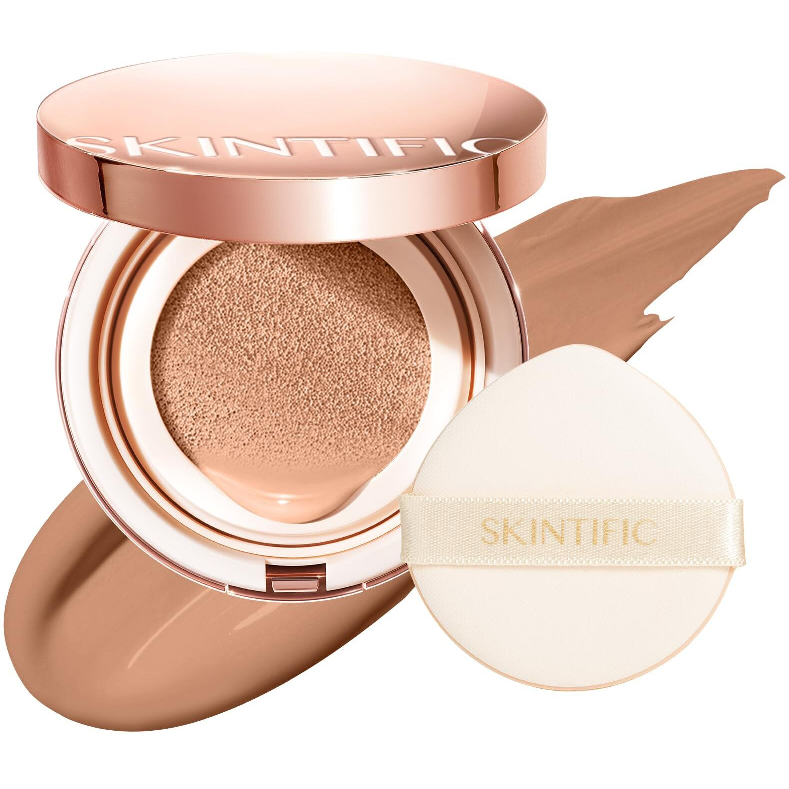 Skintific Cushion Foundation | Full Coverage, Weightless, Skin Fit, Satin Glow Finish, Oil-Control Waterproof Fondation, Sweatproof Flawless Bb Cream Cc Korean Makeup