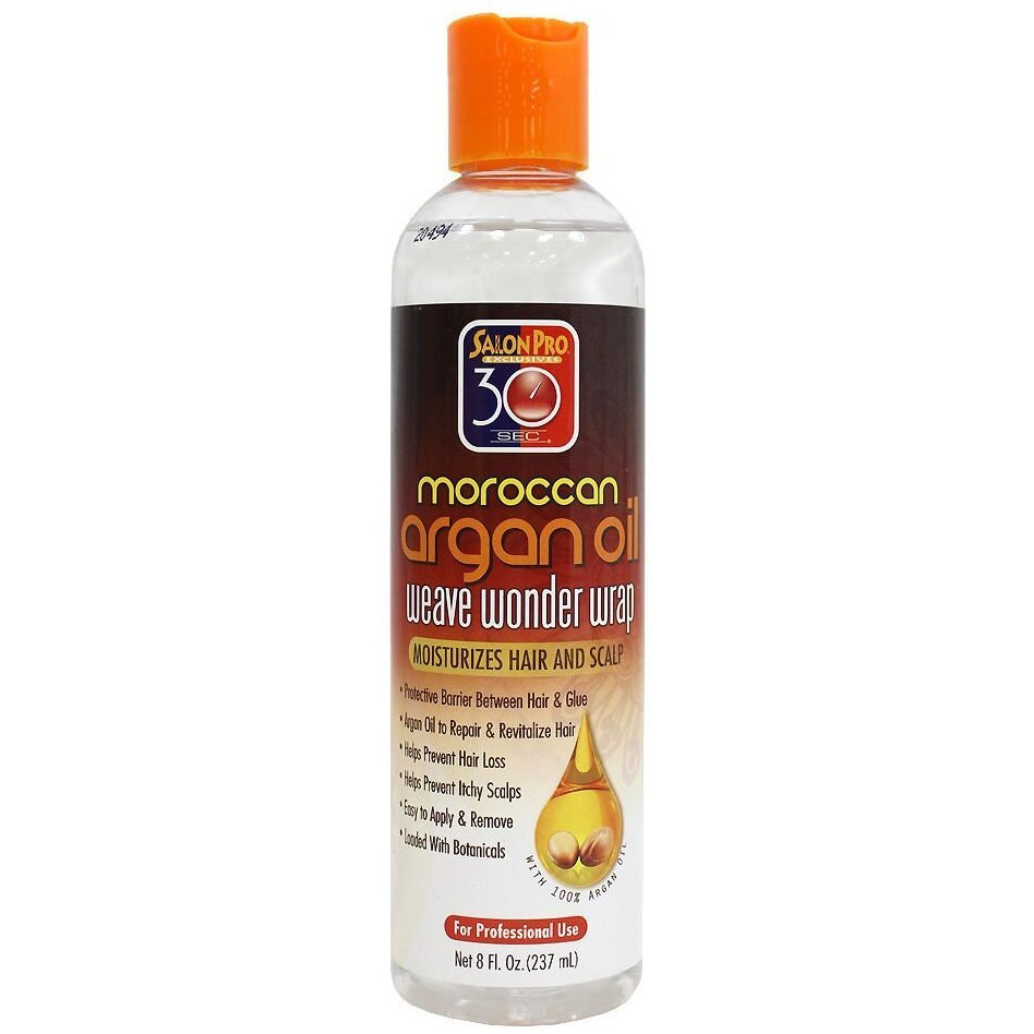 Salonpro 30 Sec Moroccan Argan Oil Weave Wonder Wrap Clear, 8 Ounce