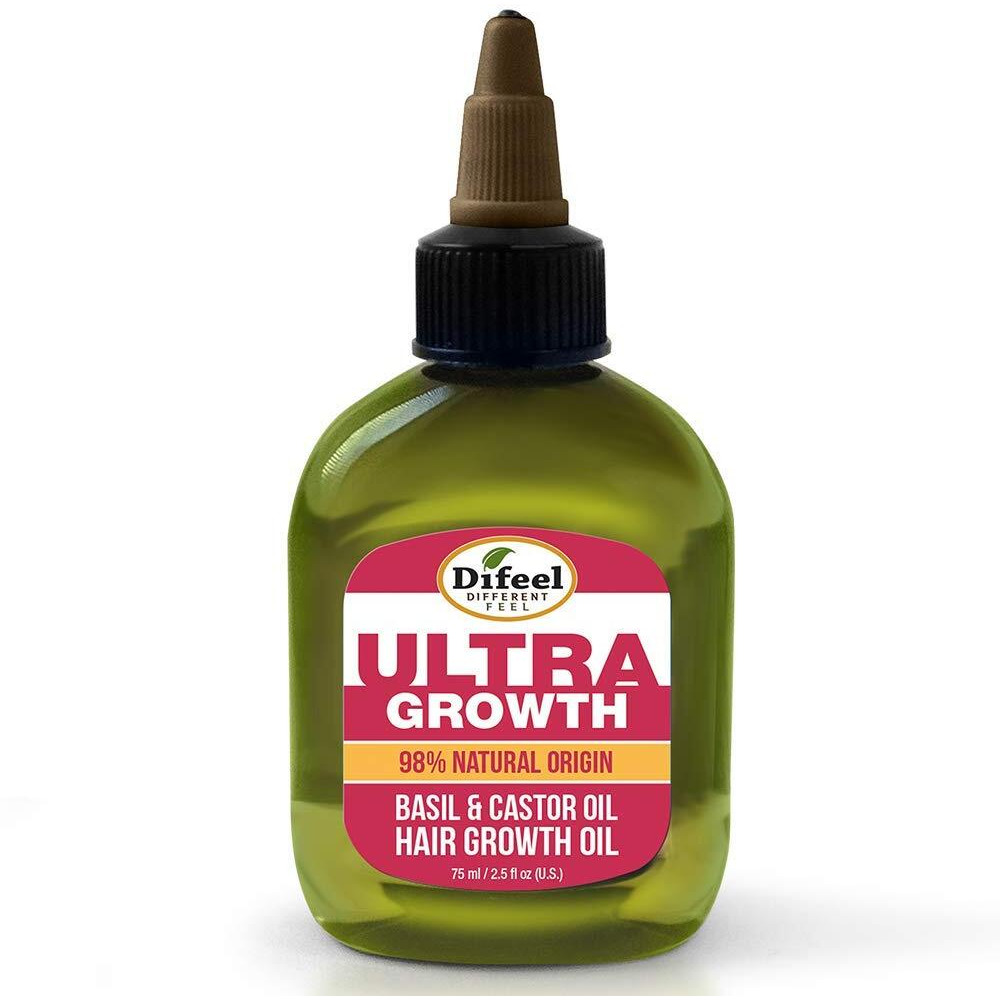 Difeel Ultra Hair Growth Oil Infused With Basil And Castor Oil 2.5 Ounce (2-Pack)